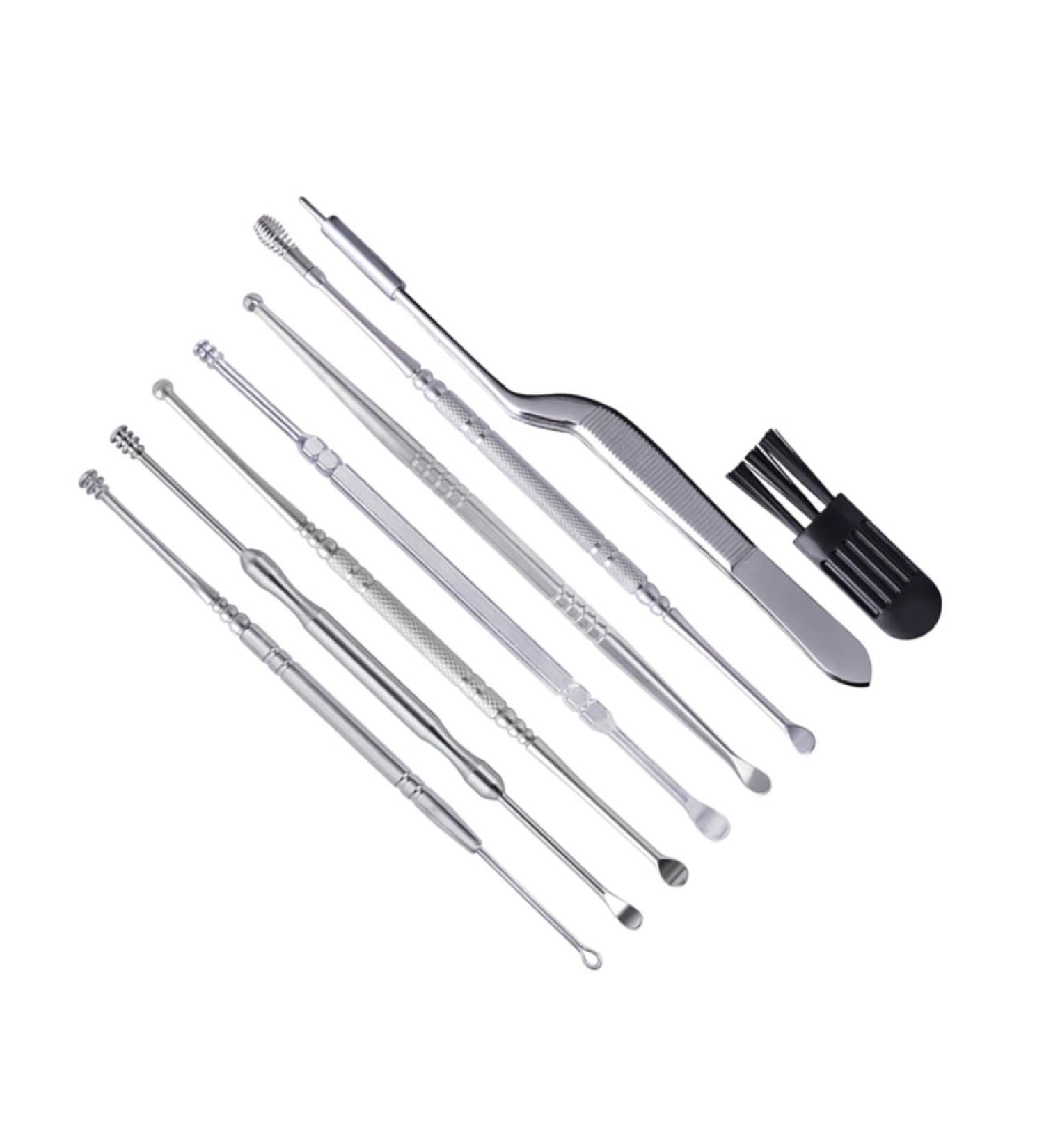 SKISUNO 1set Ear Wax Removal Tool Ear Scoop Kit for Safe and Comfortable Cleaning Travel Compact and Elegant Design for Daily Use - Buy Online on GoSupps.com