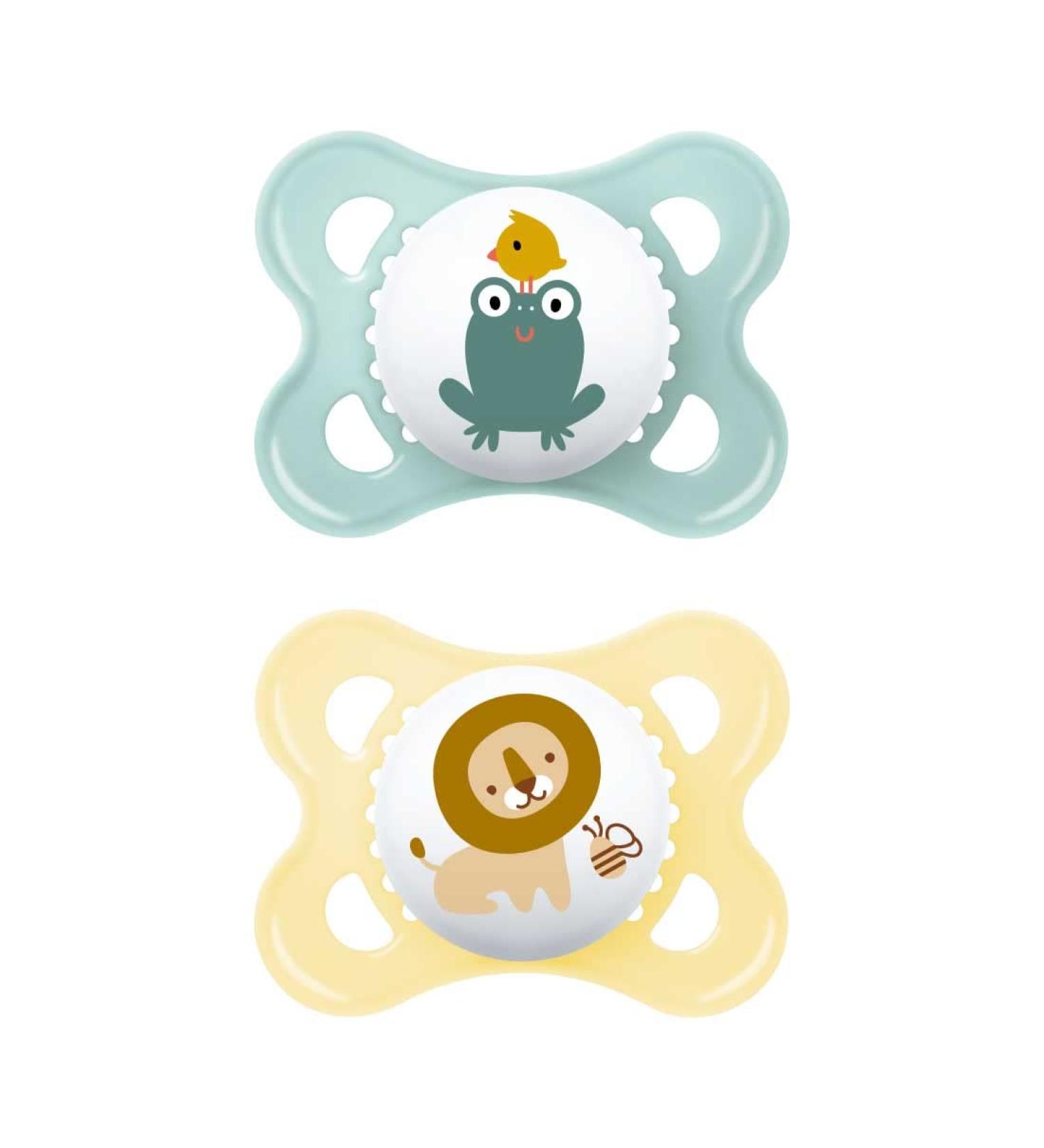 MAM Original Pacifiers Set of 2 | SkinSoft Silicone | 2-6 Months | Neutral Cream | Includes Pacifier Box - International Shipping Available - Buy Online on GoSupps.com