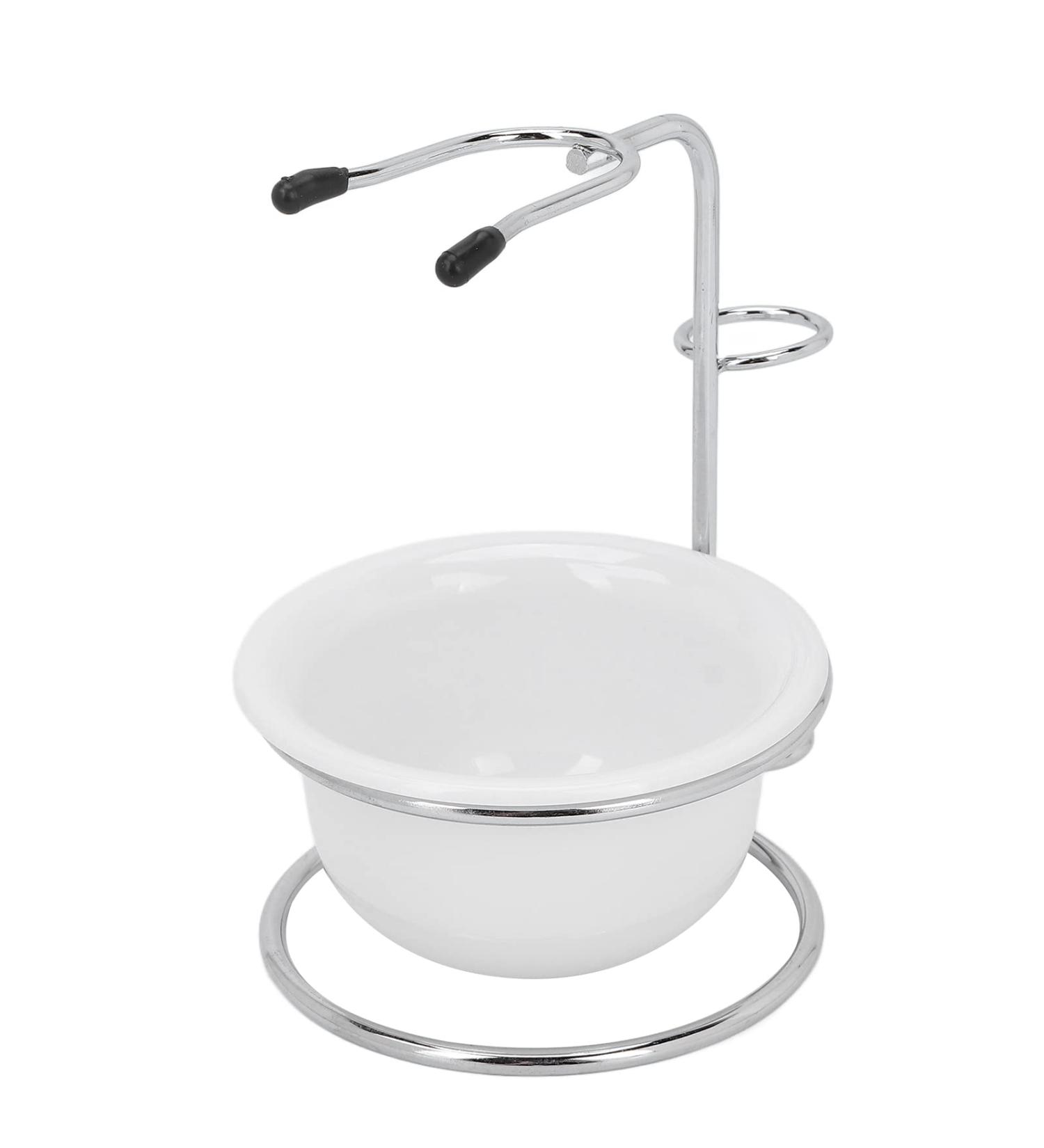 2 Pcs Men s Stainless Steel Shaving Set - Compact Shaving Soap Bowl & Brush Holder for Travel & Home - Buy Online on GoSupps.com