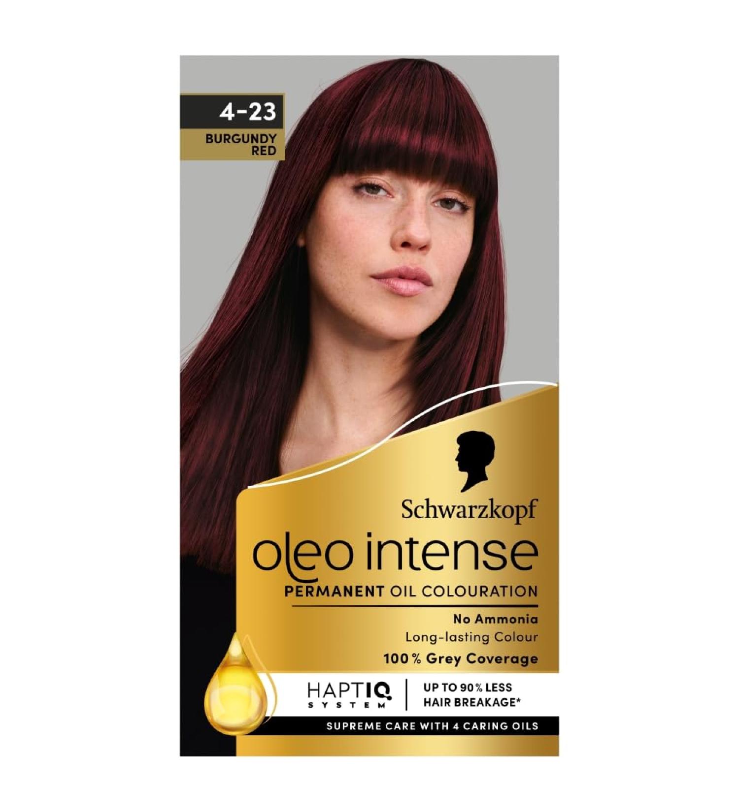 Schwarzkopf Oleo Intense Burgundy Red Hair Dye 115g - Long-Lasting Color for Vibrant Results - Buy Online on GoSupps.com
