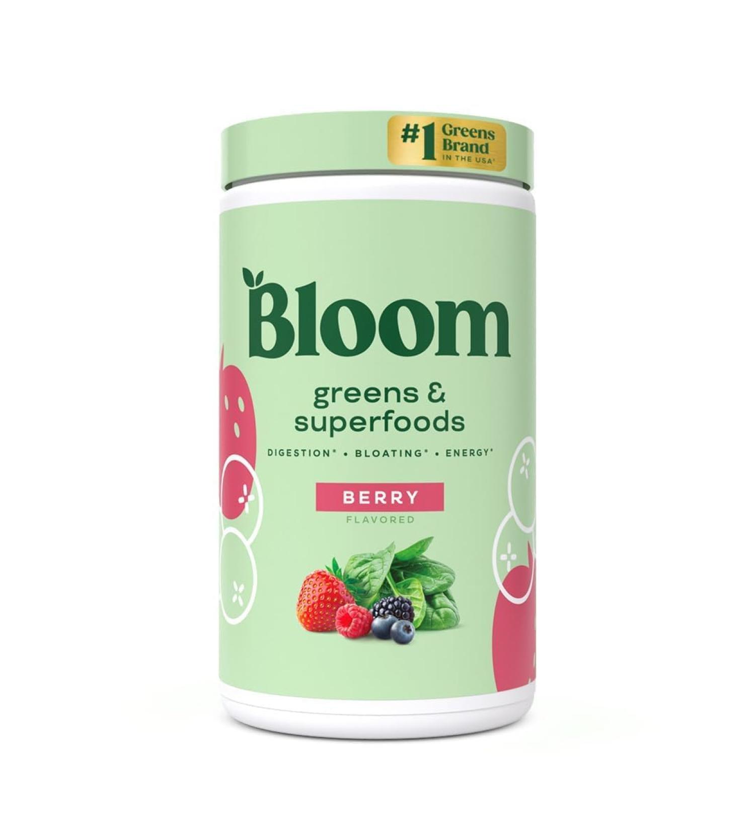 Bloom Nutrition Super Greens Powder Smoothie & Juice Mix - Probiotics for Digestive Health & Bloating Relief for Women Digestive Enzymes with Superfoods Spirulina & Chlorella for Gut Health (Berry) - Buy Online on GoSupps.com