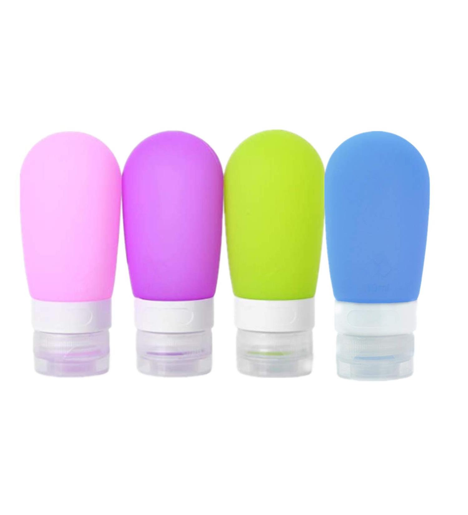 Perfecbuty 4PCs Portable Travel Silicone Set - BPA-Free TSA Approved Containers for Shampoo Shower Gel Lotion & Body Care | International Shipping Available - Buy Online on GoSupps.com