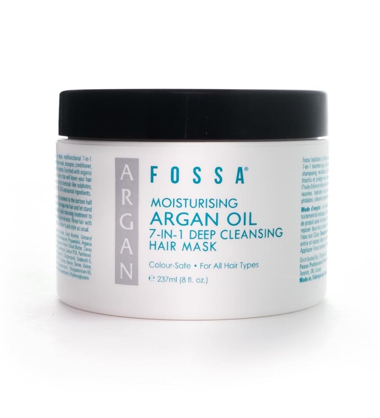 Fossa Hair Mask - 7-in-1 Argan Oil Treatment | Deep Cleansing Moisturizing Shampoo & Conditioner for All Hair Types | 237ml Colour Safe - Buy Online on GoSupps.com