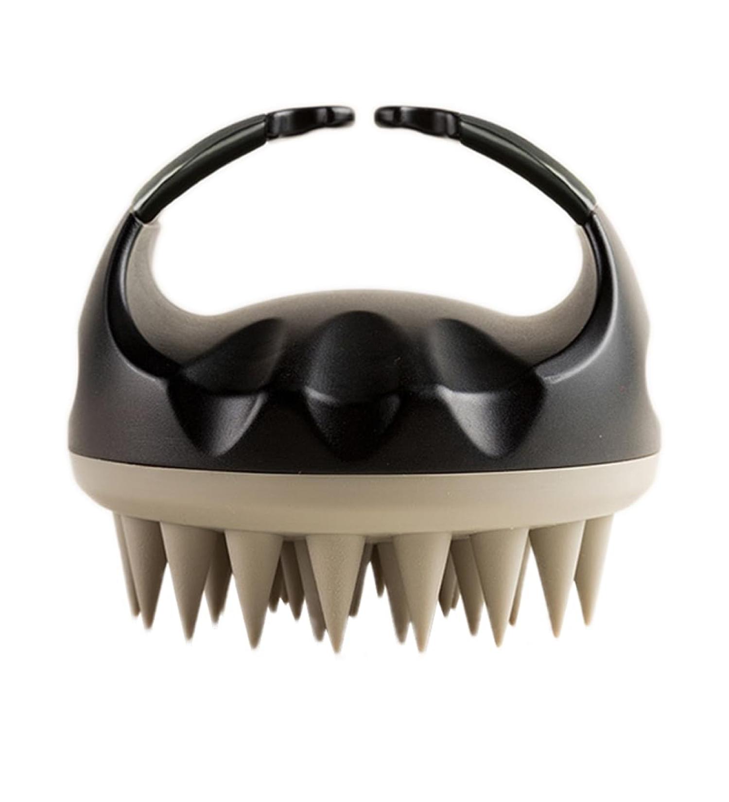 Fanxiya Silicone Shampoo Brush - Scalp Massager for Relaxation & Peeling | Wet & Dry Use (Black) - Buy Online on GoSupps.com