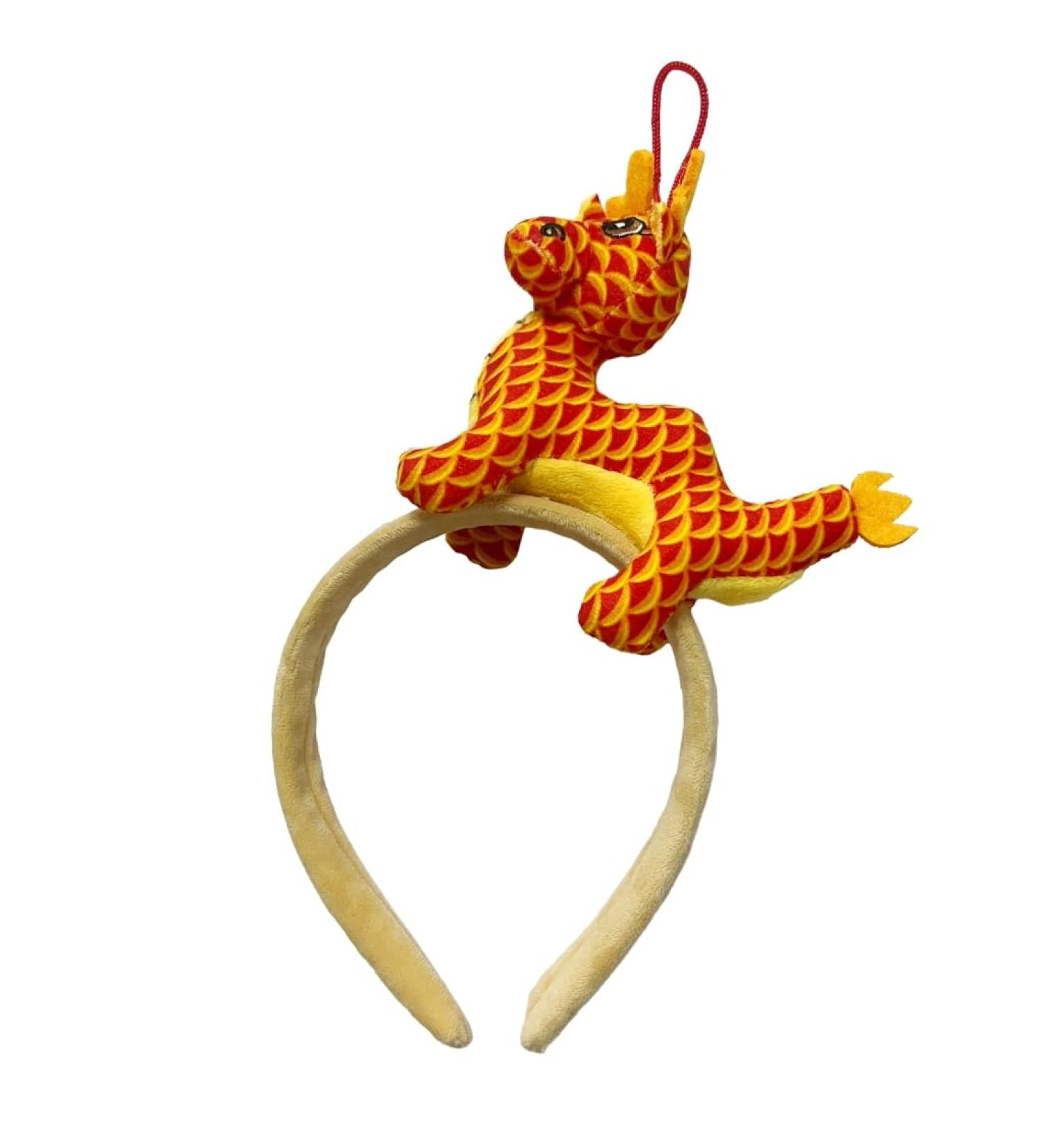 Bottone Cartoon Stuffed Dragon Shape Hairband Photography Hair Holder New Year Party Headband for Girls Women Multiple Color Red - Buy Online on GoSupps.com