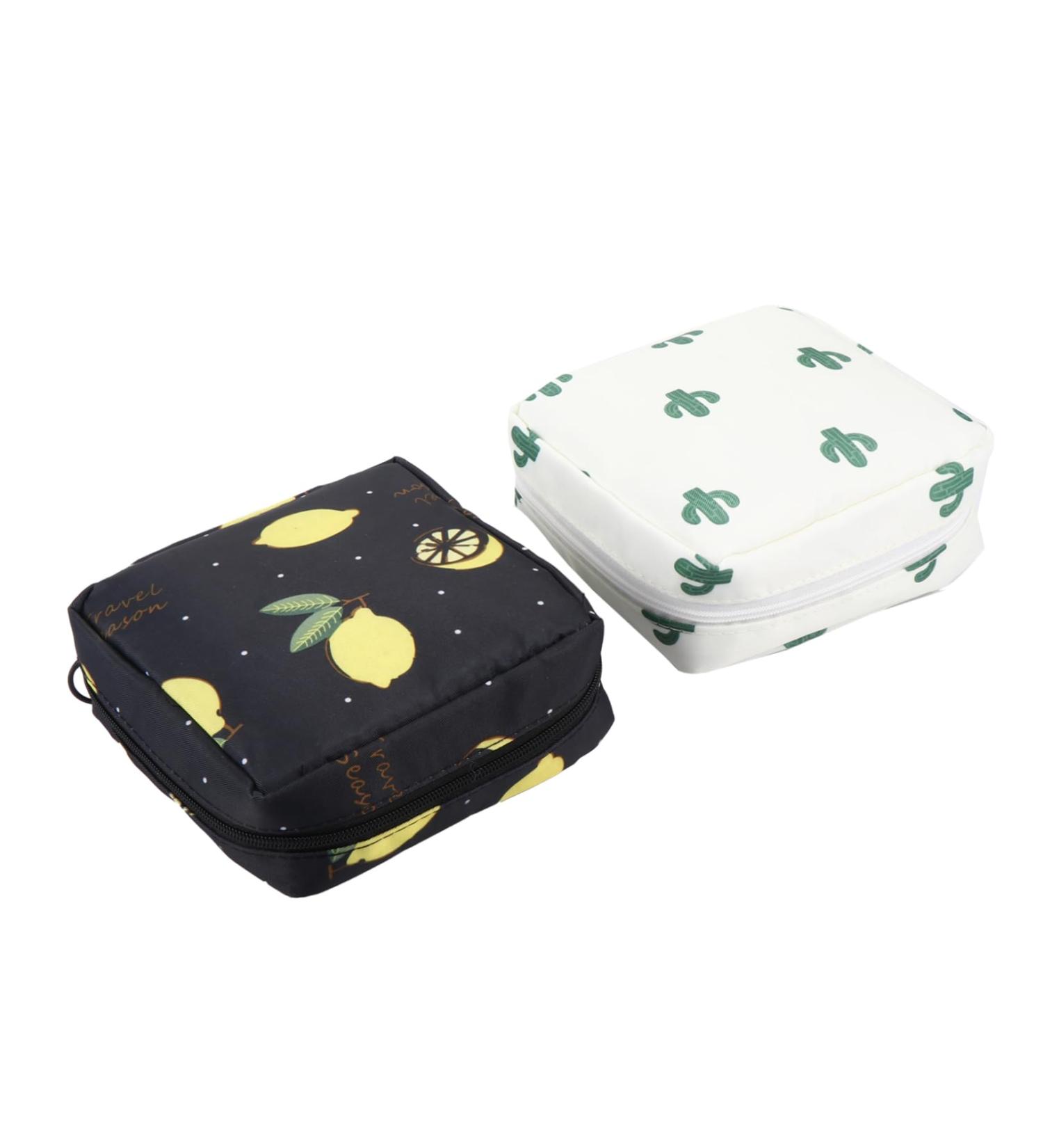 Buy Sewoart 2-Piece Women's Bandage Pack & Menstrual Cups | Portable Cosmetic Bag & Mini Organizer for Tampons & Pads - International Shipping Available - Buy Online on GoSupps.com