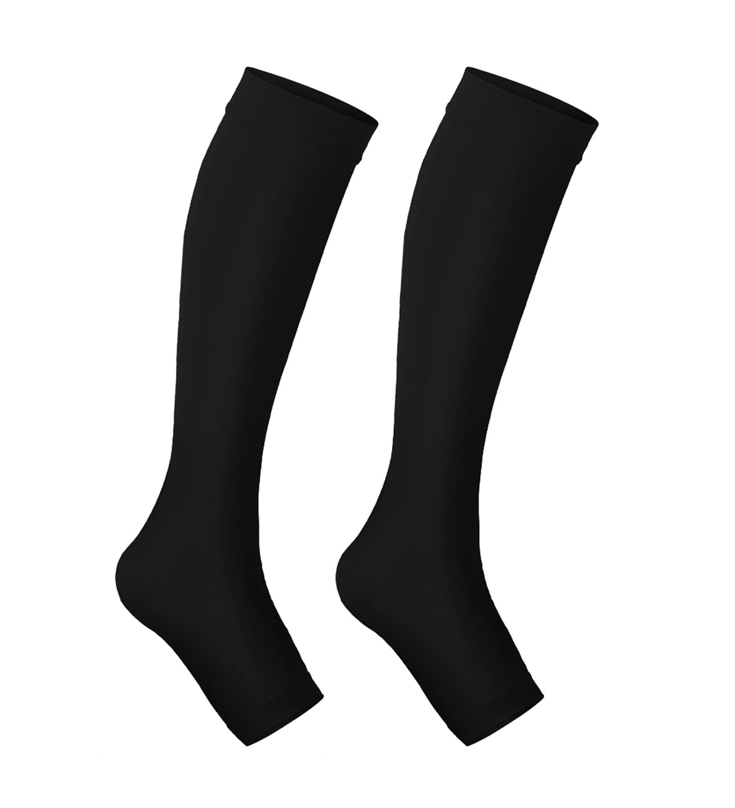 Buy Calf Compression Sleeves - Graduated Compression Socks for Running & Shin Splint Relief - Comfortable Footless Design (M-Black - Buy Online on GoSupps.com