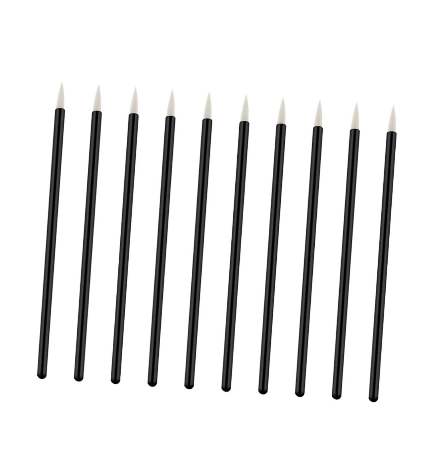 Healeved 100pcs Cosmetics Brush Eyeliner Applicator Tool Eyeliner Brush Applicator Eye Liner Applicator White 10X0.5X0.5cm White - Buy Online on GoSupps.com