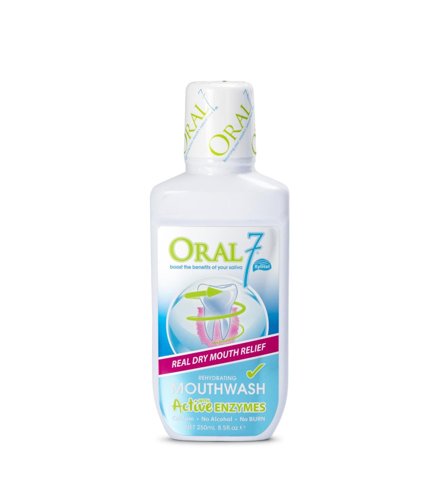 Oral7 Dry Mouth Mouthwash - Alcohol-Free Oral Rinse with Xylitol 8.5 Ounce 8.45 ounces - Buy Online on GoSupps.com