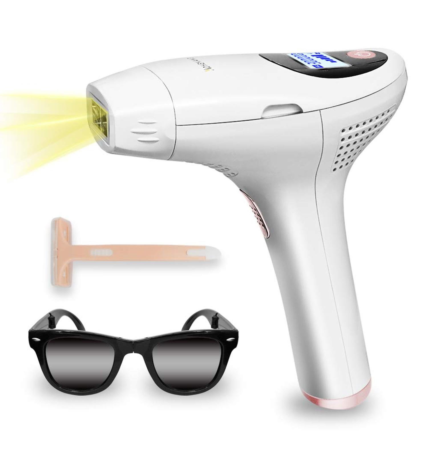 At-Home IPL Hair Removal Device | Permanent 999,900 Flashes | Painless Hair Remover for Women and Men | Ideal for Armpits, Back, Legs, Arms, Bikini Line | AOHEKANG IPL - Buy Online on GoSupps.com