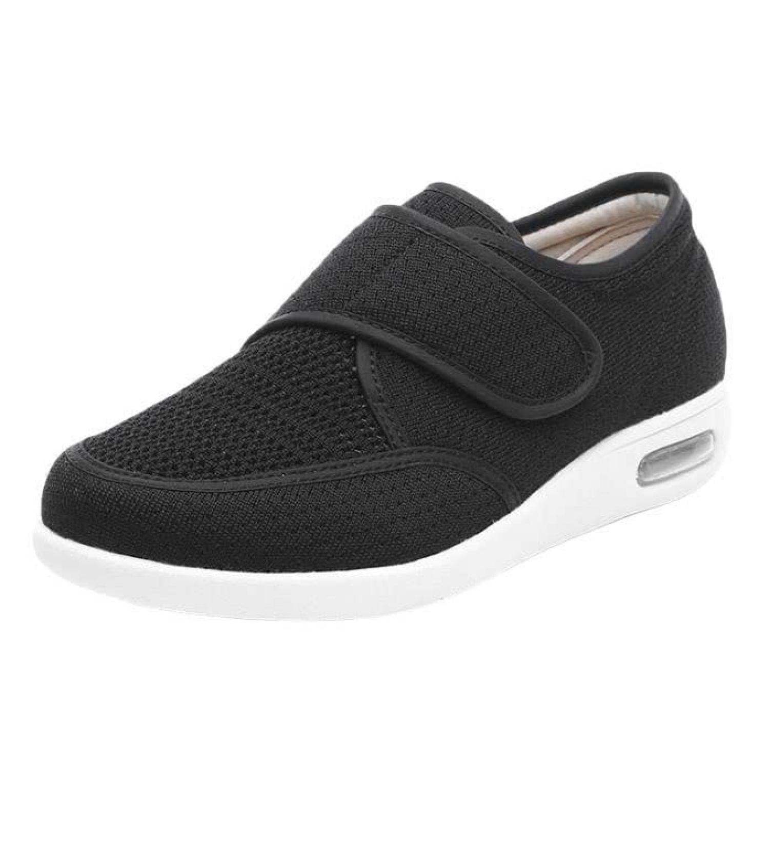 Summer Lightweight Therapeutic Diabetic Shoes for Women and Men - Adjustable, Easy On/Off, Anti-Slip Slippers - Breathable Cushioning - Black Diabetic Shoe 7 - Buy Online on GoSupps.com