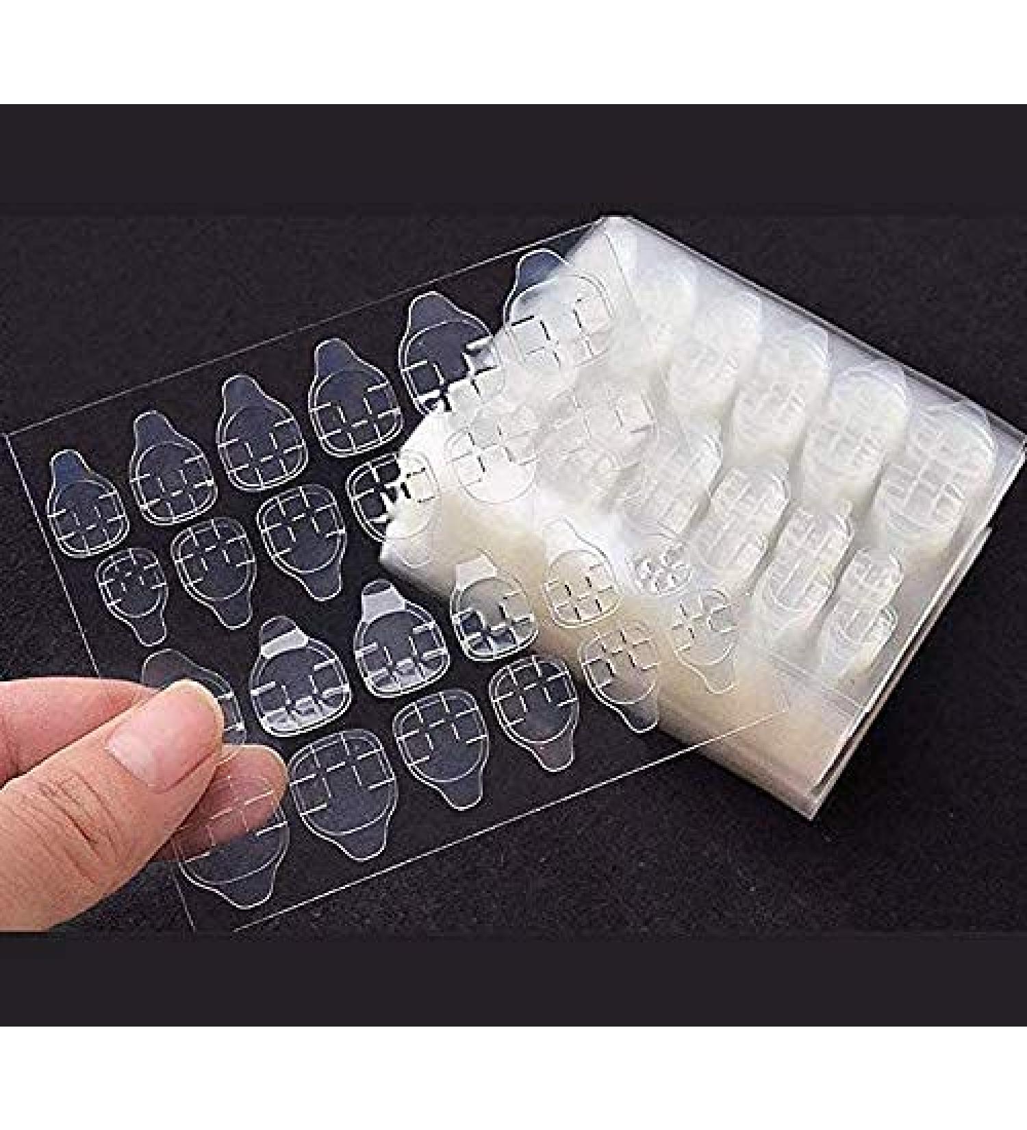 240PCS Transparent Double-Side Glue Nail Sticker Adhesive - Fake Nail Tips Adhesive Tabs - Buy Online on GoSupps.com