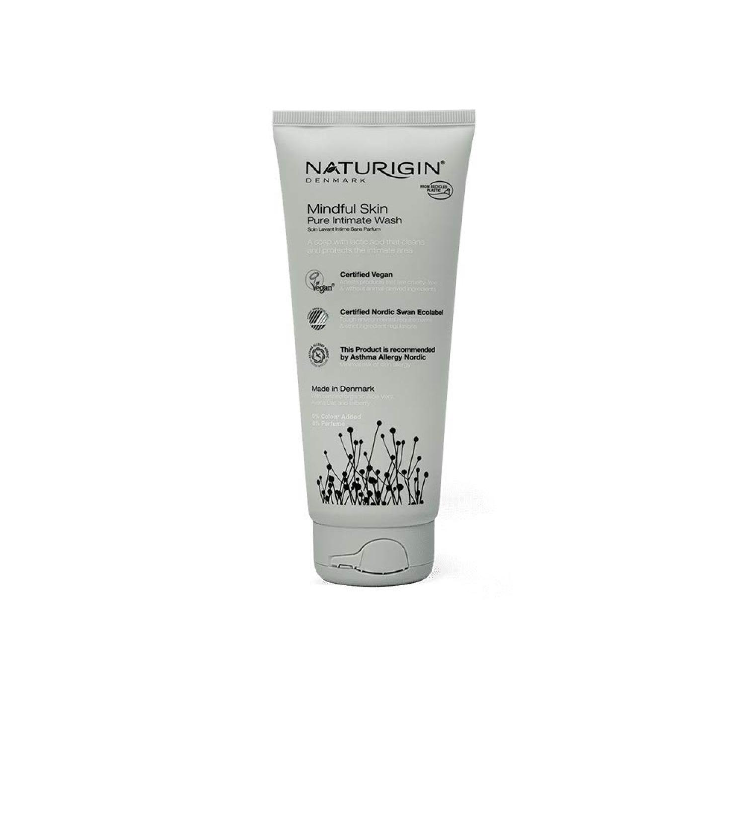 Naturigin Pure Intimate Wash Women Men - Natural Vegan Intimate Wash for Daily Feminine Hygiene Sensitive and Protective Body Care with Certified Organic Ingredients