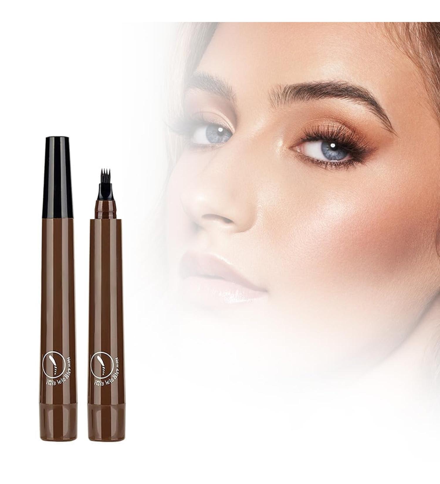 Magic Eyebrow Pencil 2024 Upgraded Eyebrow Contouring Pen Waterproof Microblading Eyebrow Pencil Contouring Pen 4 Tipped Precise Brow Pen for Natural Eyebrow Makeup (Dark Brown) - Buy Online on GoSupps.com