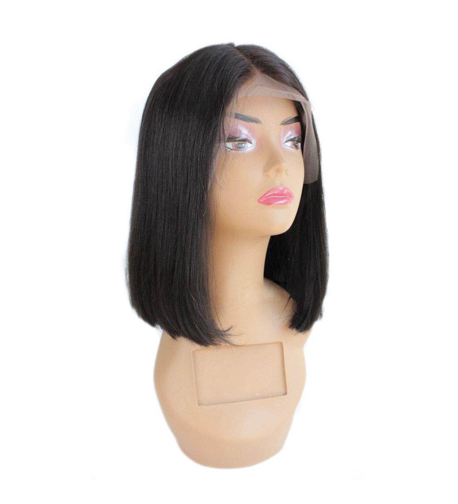 Zanawigs 7A Unprocessed Brazilian Virgin Bob Wig for Black Women - 10 Inch Lace Front with Baby Hair Side Part - Buy Online on GoSupps.com