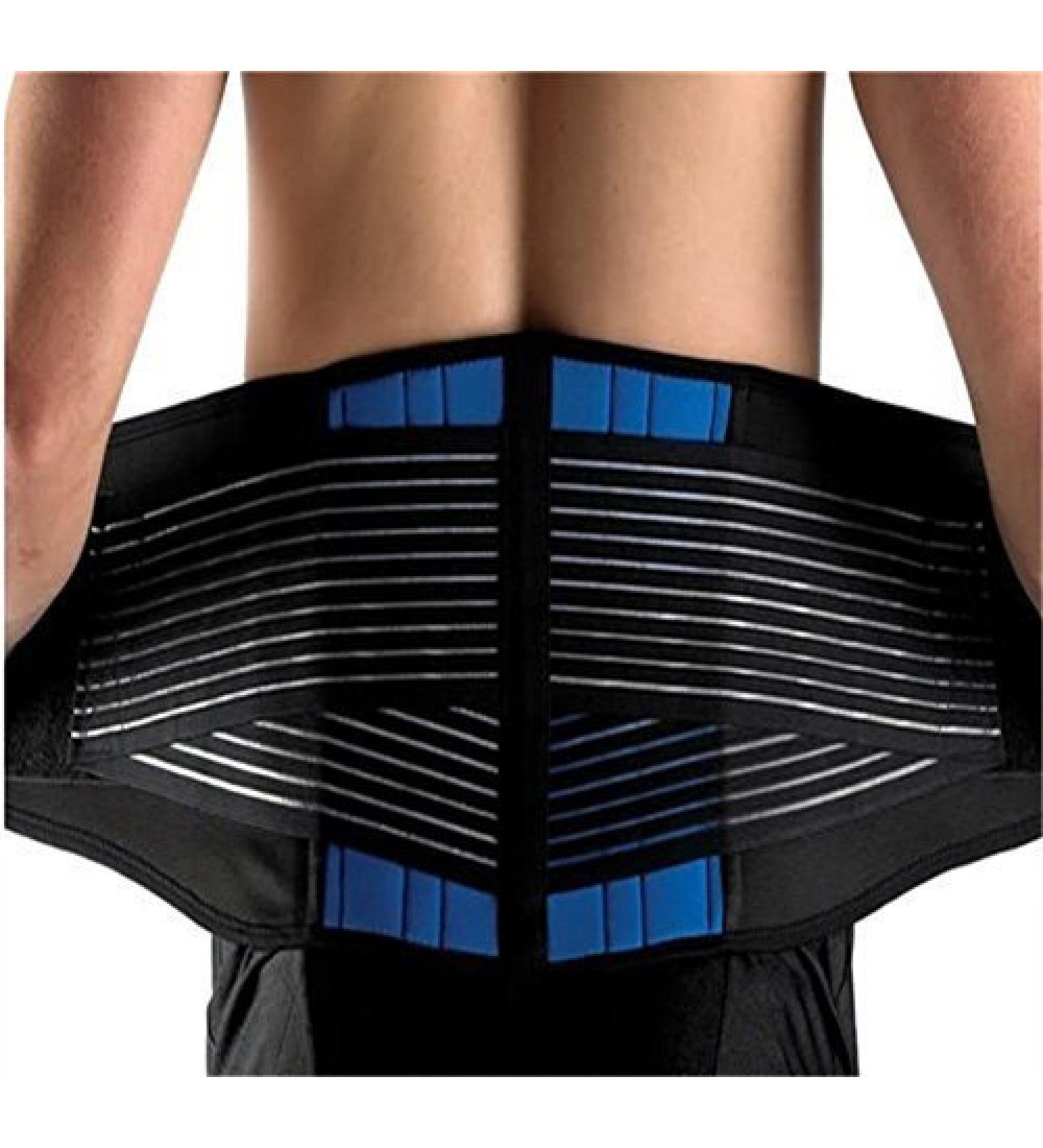 Neoprene Double Pull Posture Support Brace Lumbar Lower Back Support Brace Exercise Belt By Aofit (XXXL(44-50 inches) or (112-127 cm) Black&Blue)