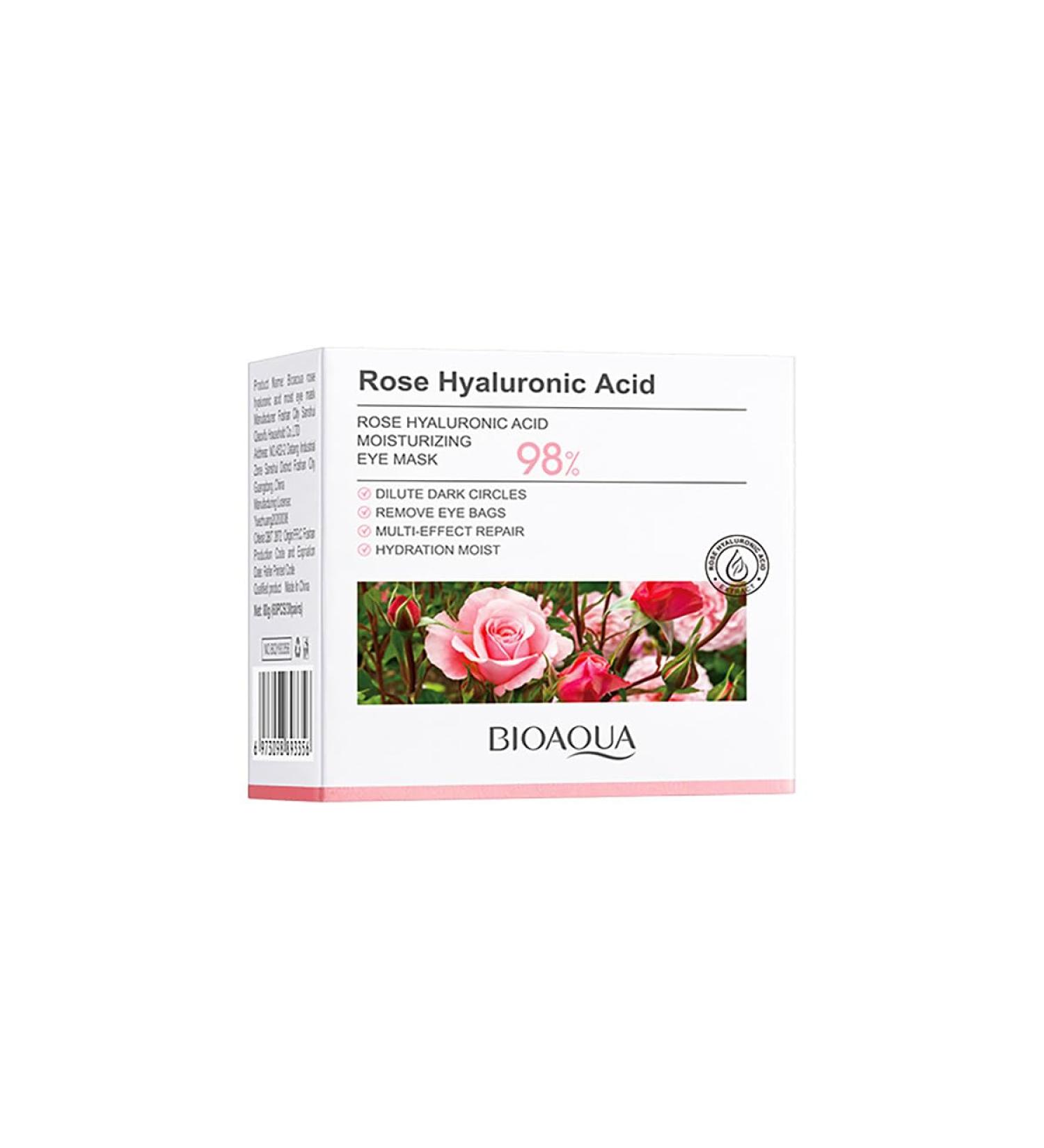 Rose Eye Mask for Lifting & Firming - Nourishing Hydration Moisturizes & Reduces Eye Bags - 80g - Buy Online on GoSupps.com
