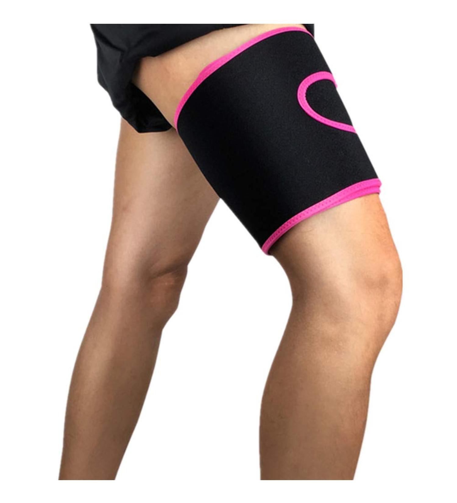 Compression Recovery Thigh Sleeve for Sore Hamstring Groin & Quad Support - Unisex Upper Leg Sleeve for Running & Sports - 1 Rose Sleeve - Buy Online on GoSupps.com