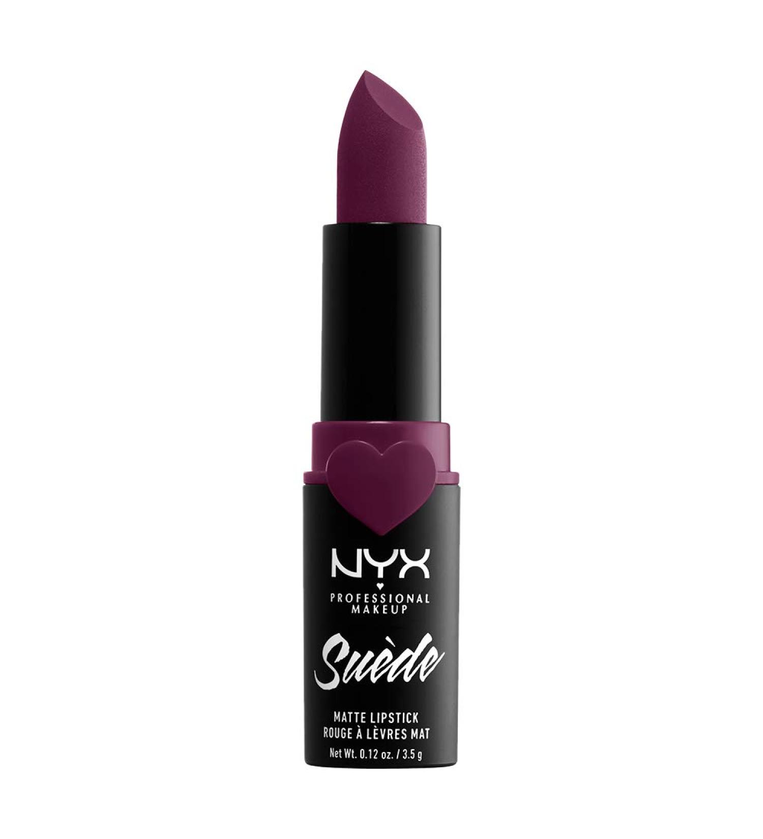 NYX Suede Matte Lipstick - Girl Bye (Berry) | Vegan Formula - Buy Online on GoSupps.com