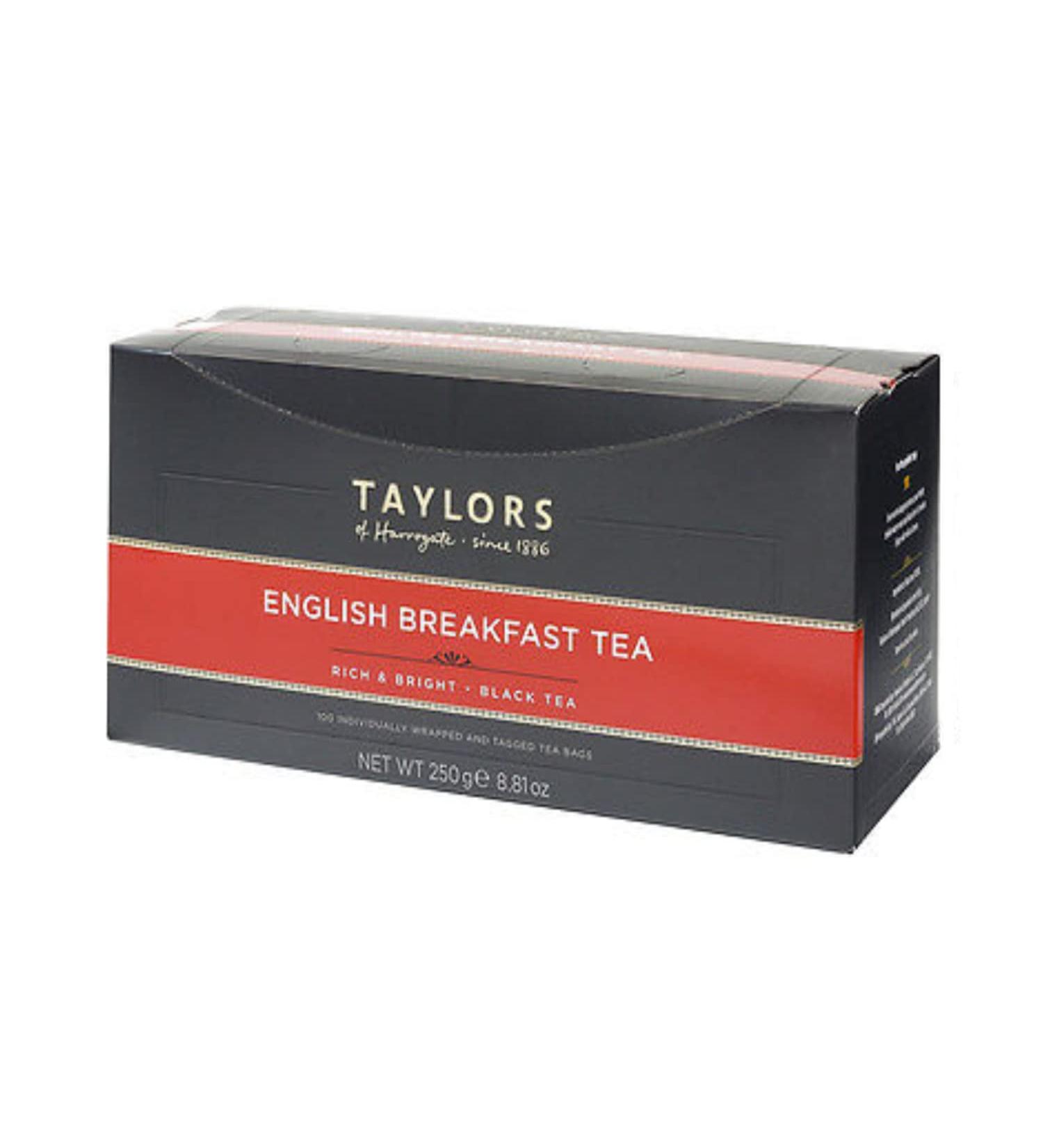  TAYLORS Taylors | Black Tea Pack English Breakfast Ho.Re.Ca - 100 Individually Wrapped Black Tea Filters | English Breakfast Tea Bags - Buy Online on GoSupps.com