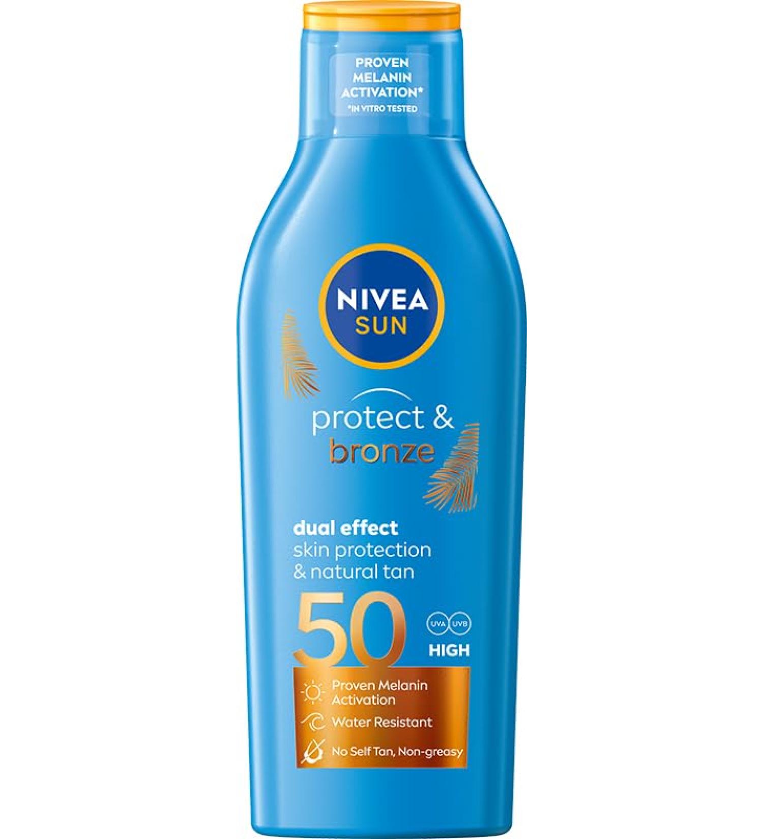 NIVEA Sun Protect & Bronze Natural Tanning Balm SPF 50 200 ml - Buy Online on GoSupps.com