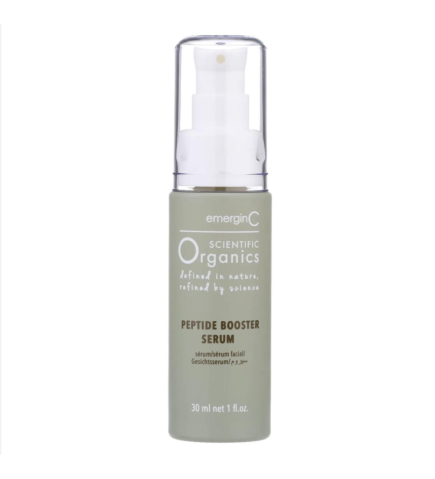 emerginC Scientific Organics Peptide Booster Facial Serum - Hydrating Anti-Aging Serum with Kombucha Red Algae & Astaxanthin - 1 Ounce - Buy Online on GoSupps.com
