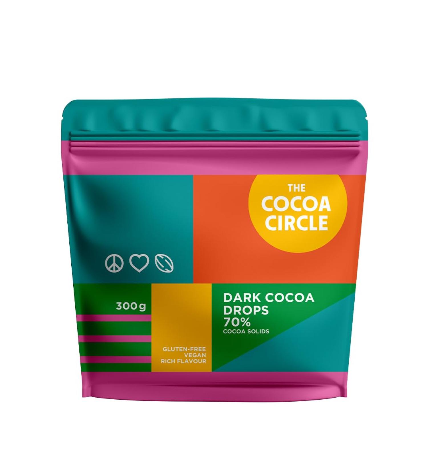 The Cocoa Circle Nuggets 70.5% cocoa - 300g | Unique origin chocolate roasted from whole cocoa beans with fruity notes and a mellow flavor - Buy Online on GoSupps.com