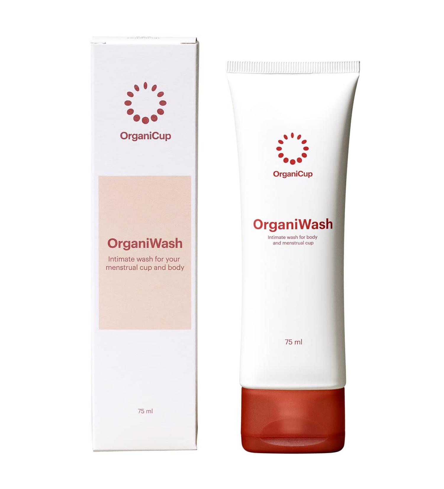 OrganiWash 2.5 Fl Oz - Organic Intimate Cleansing Soap for Menstrual Cup & Body - Vegan & pH Balanced Feminine Wash - Buy Online on GoSupps.com