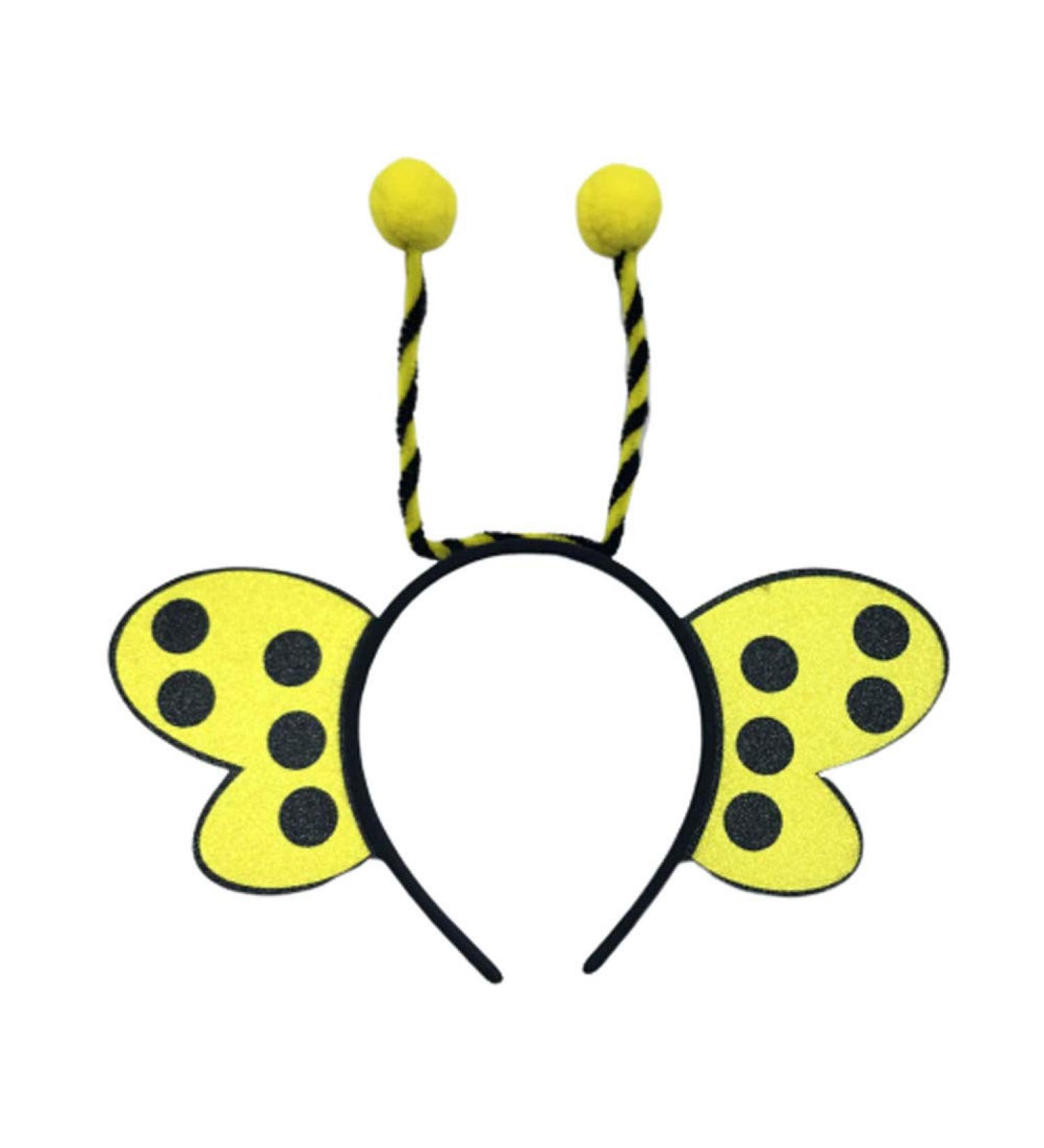 Antenna Headband Bee Ladybug Animal Head Boppers Party Favor Photo Props Yellow - Buy Online on GoSupps.com