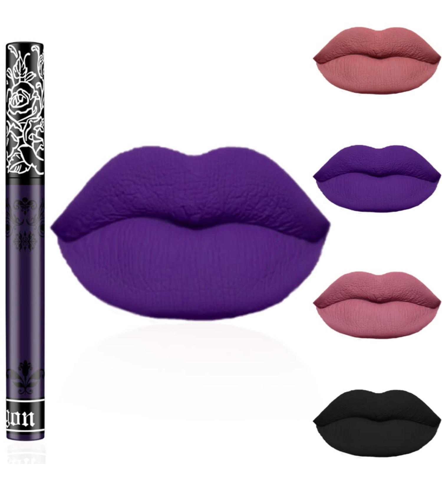 Kisshine Purple Velvet Liquid Lipstick - Matte Lipgloss for Costume Parties | Gift for Women and Girls - Buy Online on GoSupps.com