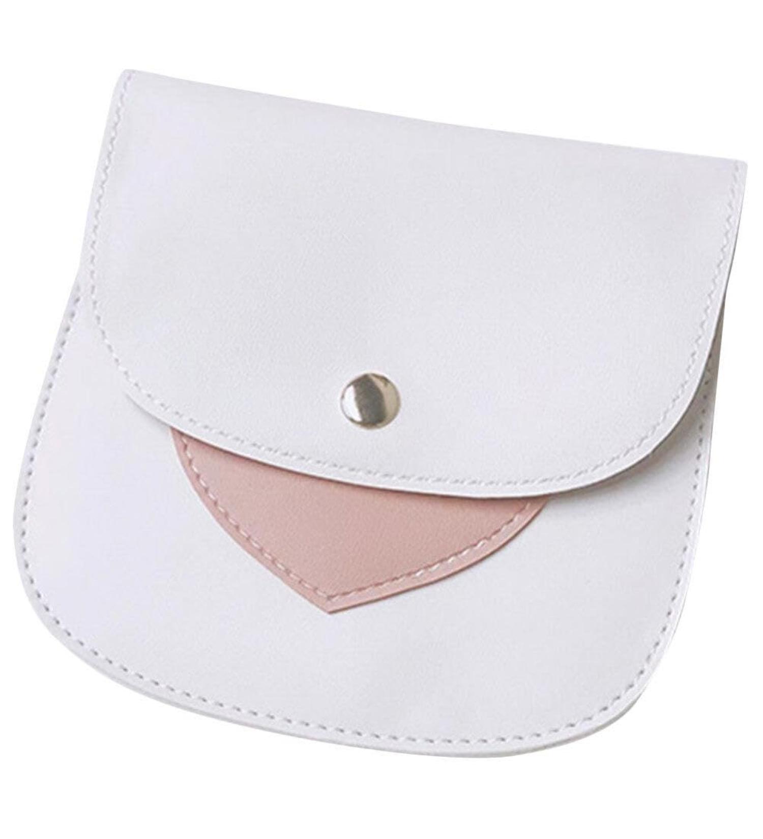Healvian Period Bag 2pcs Napkin Storage Bag Leather Bracers Lipstick Holder for Purse Leather Coin Purse Teen Pads Reusable Pads Menstrual Period Pad Bags Leather Holder Period Pouch As Shown 1x2pcs 14x13.5cmx2pcs
