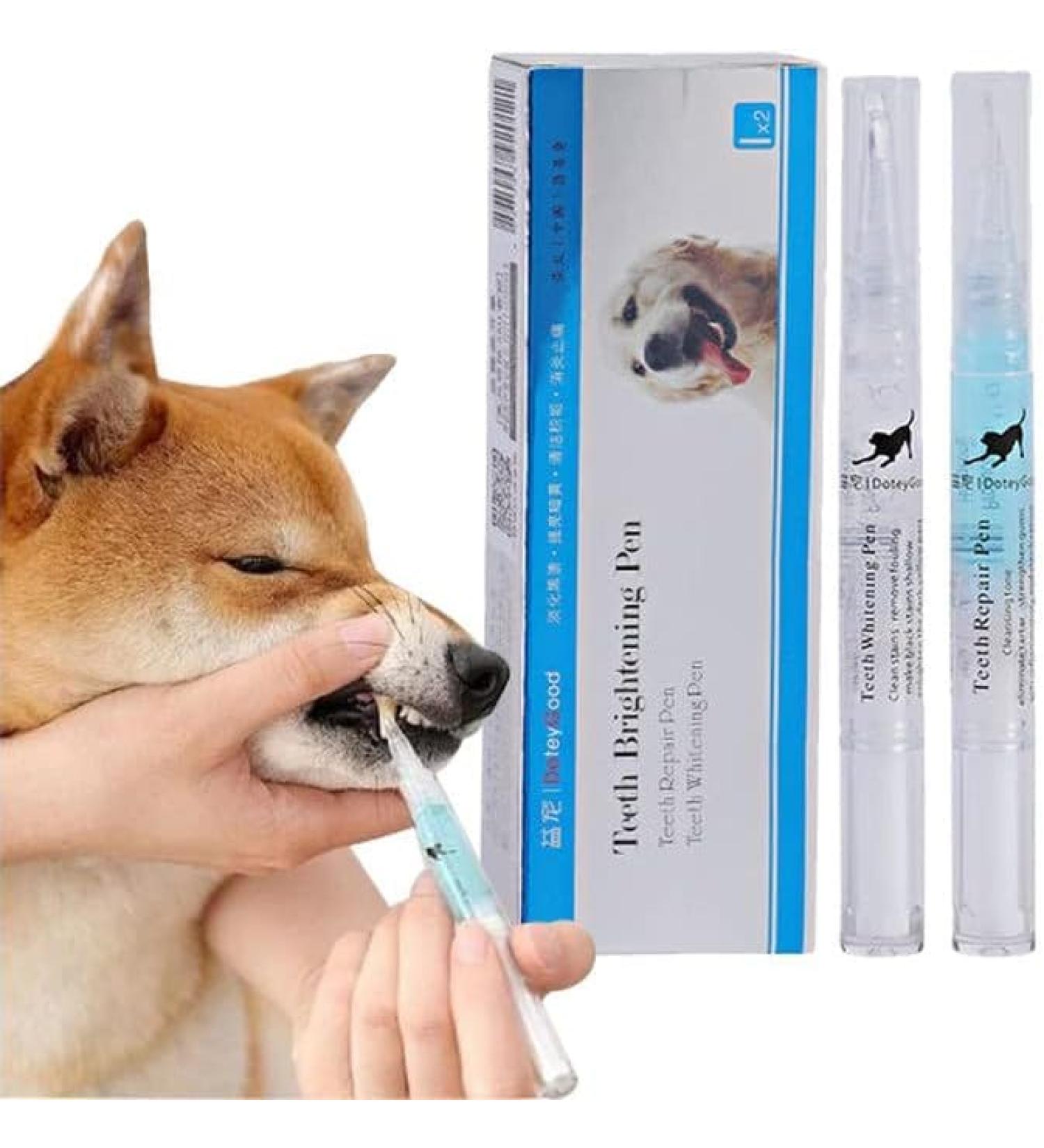 Natural Plant Substance|Pet Teeth Repairing Kit|Pet Dog/Cat Teeth Cleaning Pen for Dental Care|Pet Teeth Whitening Pen Tool - Buy Online on GoSupps.com