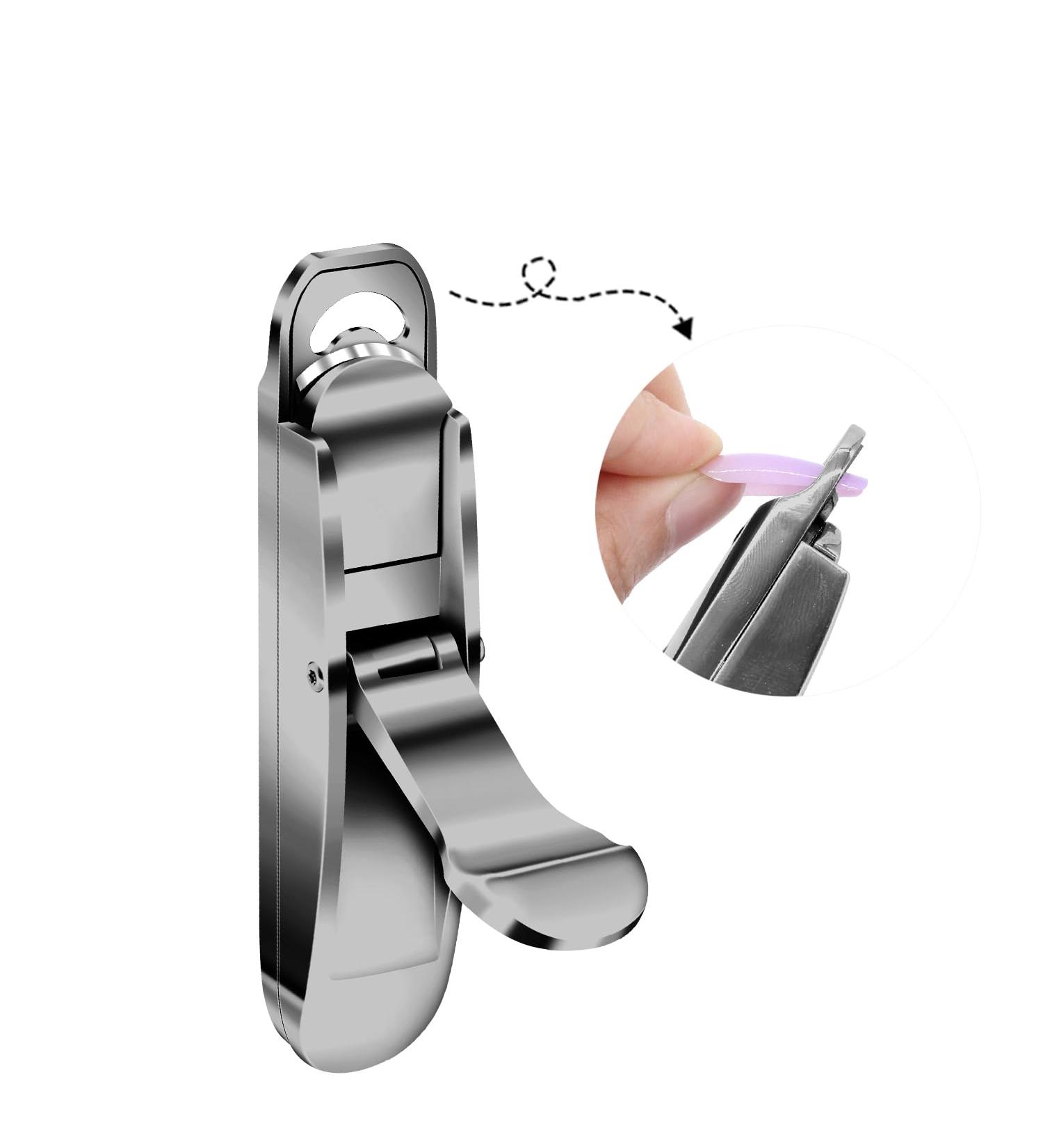 Nail Clipper for Acrylic Nails Portable False Nail Tip Cutter Trimmer Artificial Tips Edge Cutter for Acrylic Extension Nails Art Manicure Salon - Buy Online on GoSupps.com