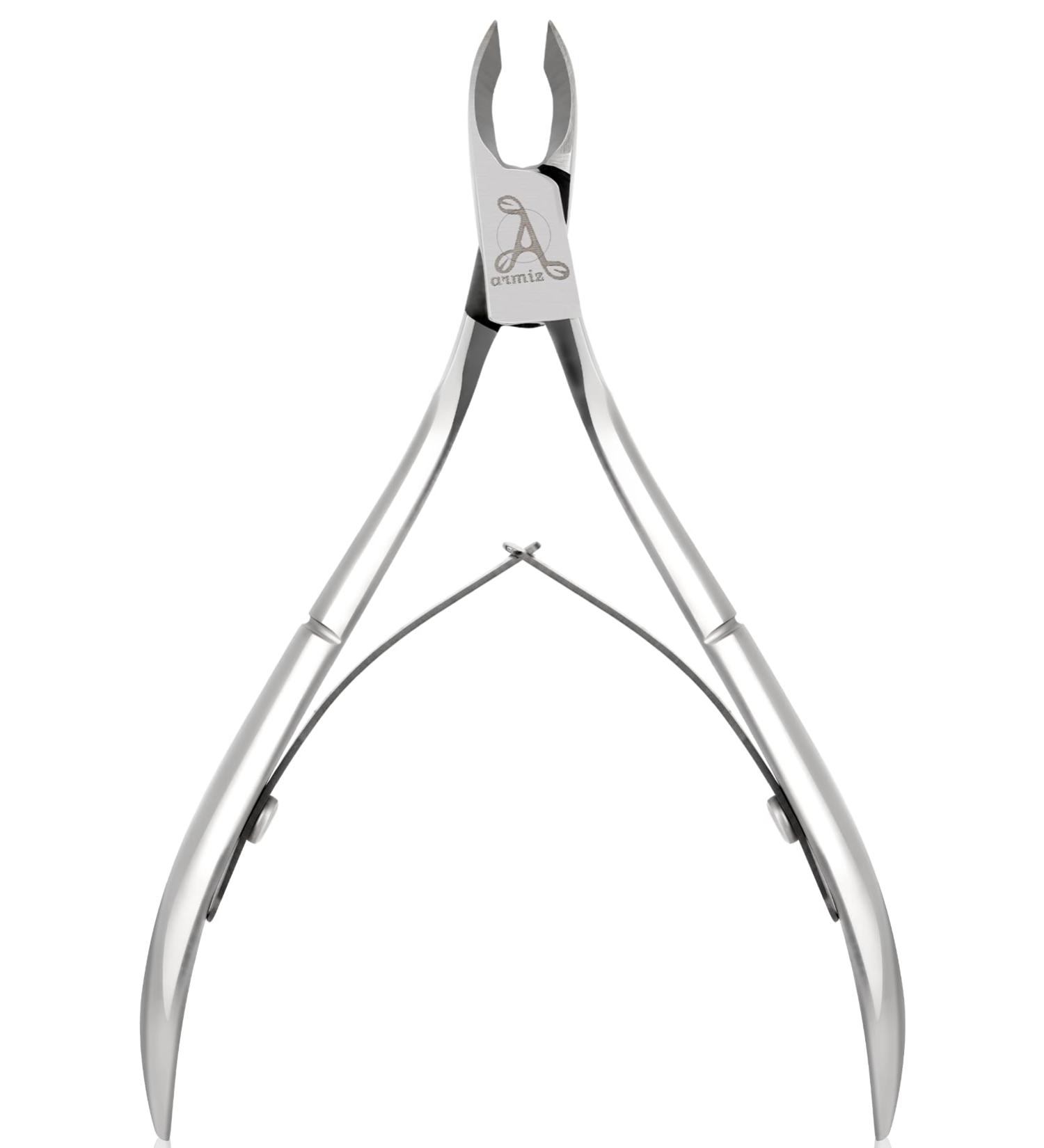Armiz Cuticle Cutter Stainless Steel Professional Cuticle Nipper for Manicure and Pedicure - Cuticle Remover Tool (Silver) with 0.25-inch Sharp Blade to Trim Tough Cuticles Dead Skin and Hangnails - Buy Online on GoSupps.com