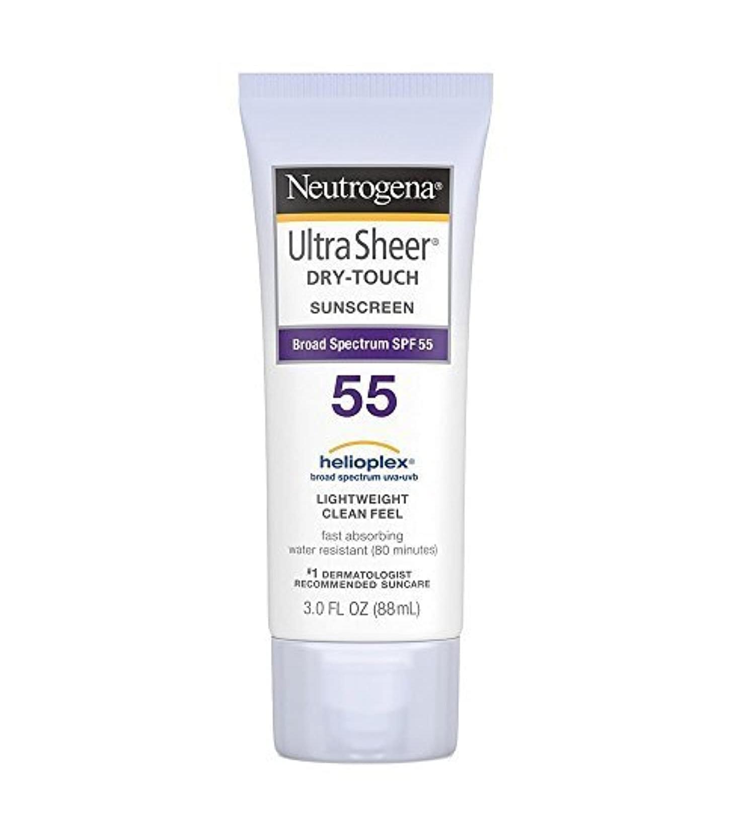 Neutrogena Ultra Sheer SPF 55 Sunscreen Lotion - 3 fl. oz (Pack of 2) - Buy Online on GoSupps.com