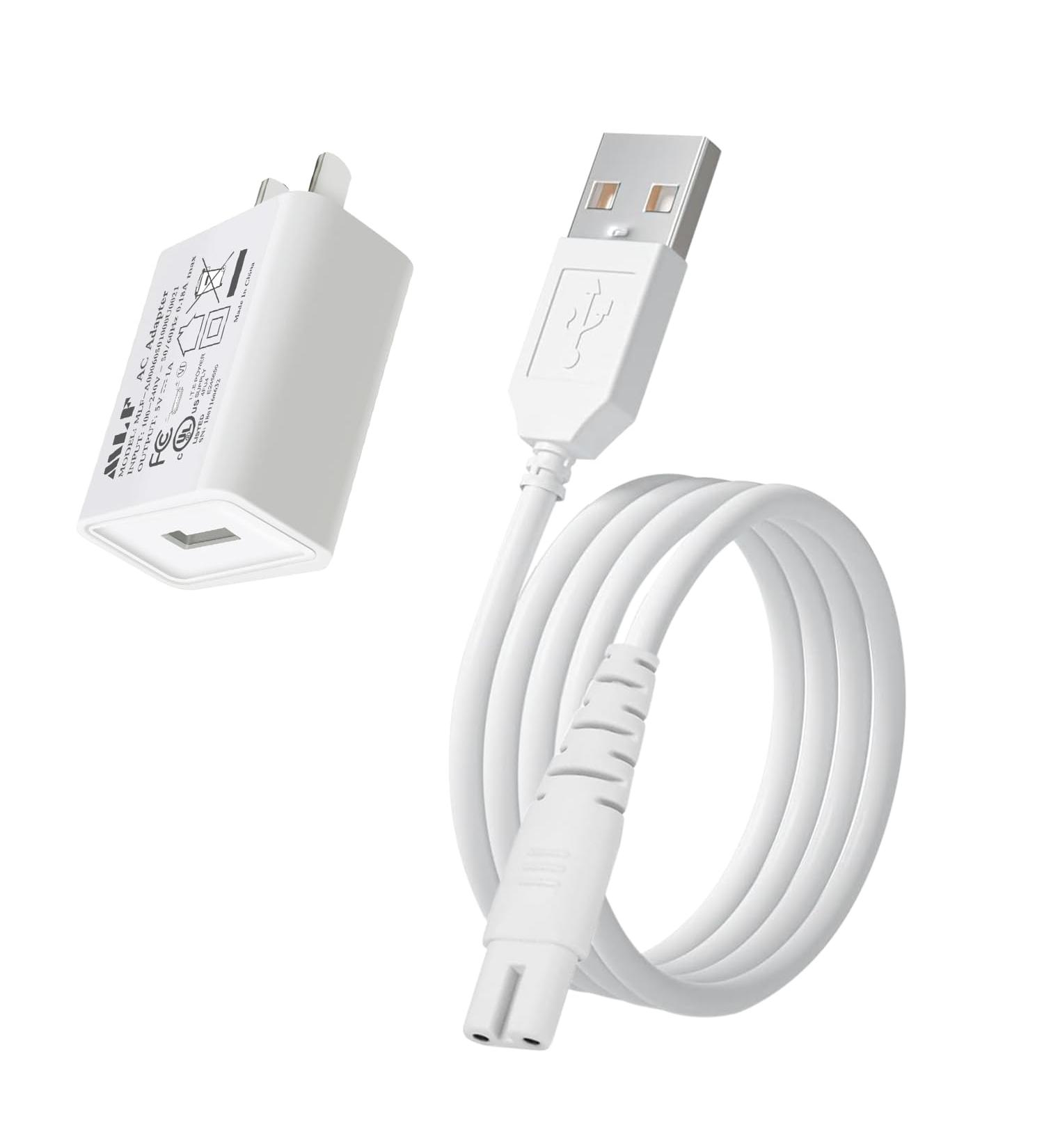 USB Charging Cable for Water Flossers - Portable Cordless Oral Irrigator Replacement Charger for Nicwell Fairywill & More - 4.1FT - Buy Online on GoSupps.com