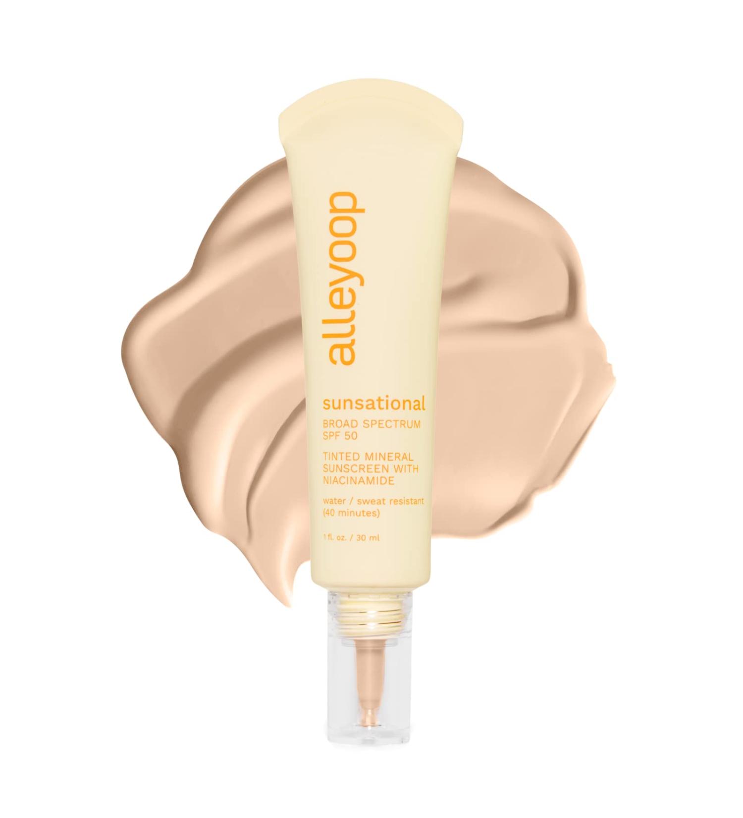 Alleyoop Sunsational Skin Tint SPF 50 - Tinted Mineral Sunscreen with Niacinamide & Jojoba | Vegan & Cruelty-Free - Sunrise 003 - Buy Online on GoSupps.com