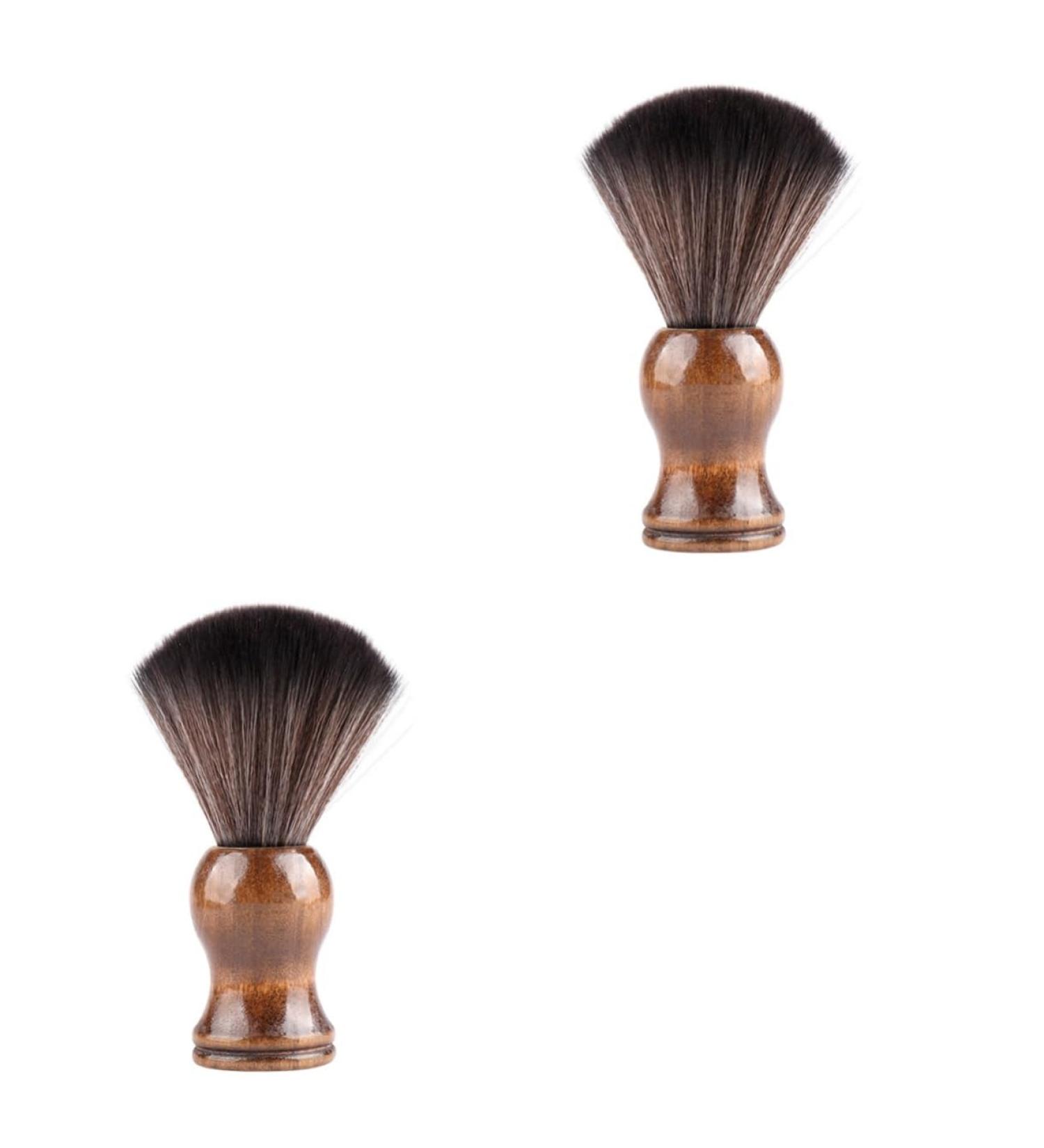 Beavorty 2 STK Men's Shaving Set - Dachshaar Razor Brush & Cream Brush with Wooden Handle | Premium Grooming for Men - Buy Online on GoSupps.com