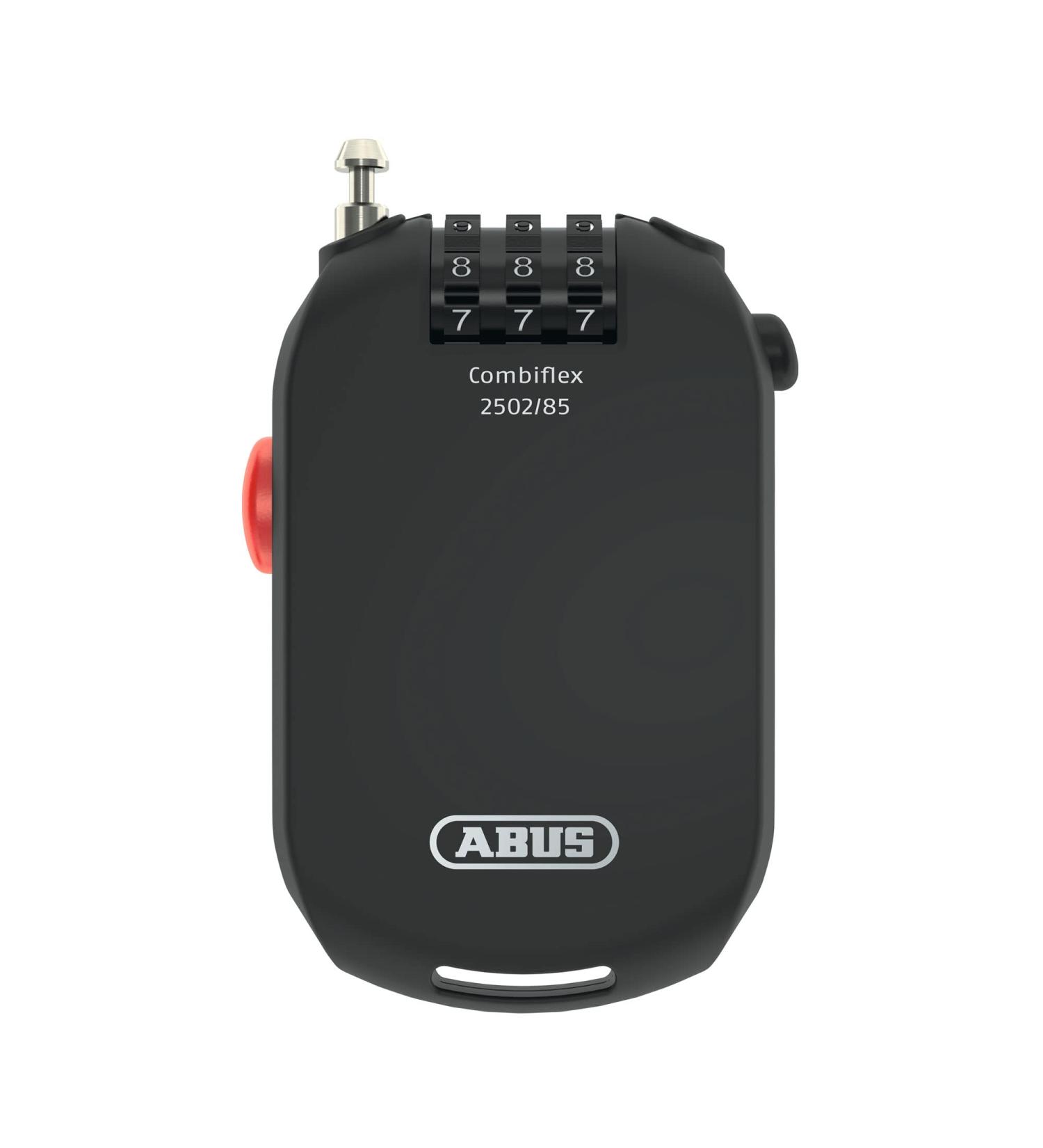 Abus Special Castle Combiflex 2501/65 - Suitable as luggage protection ski fuss helmet fuse - with number code - black black 85 cm single