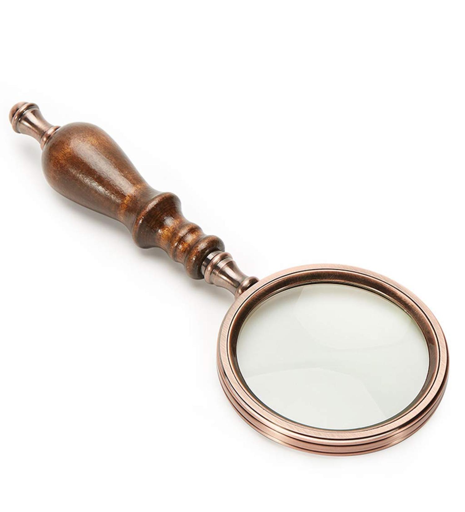 Wooden Magnifier 10 High-Retro Handheld Handheld Optical Child Student Old Man Reading Appraisal Maintenance Old Age Magnifier 3 Times HD Enlarged Mirror 5 Times Good Times - Buy Online on GoSupps.com