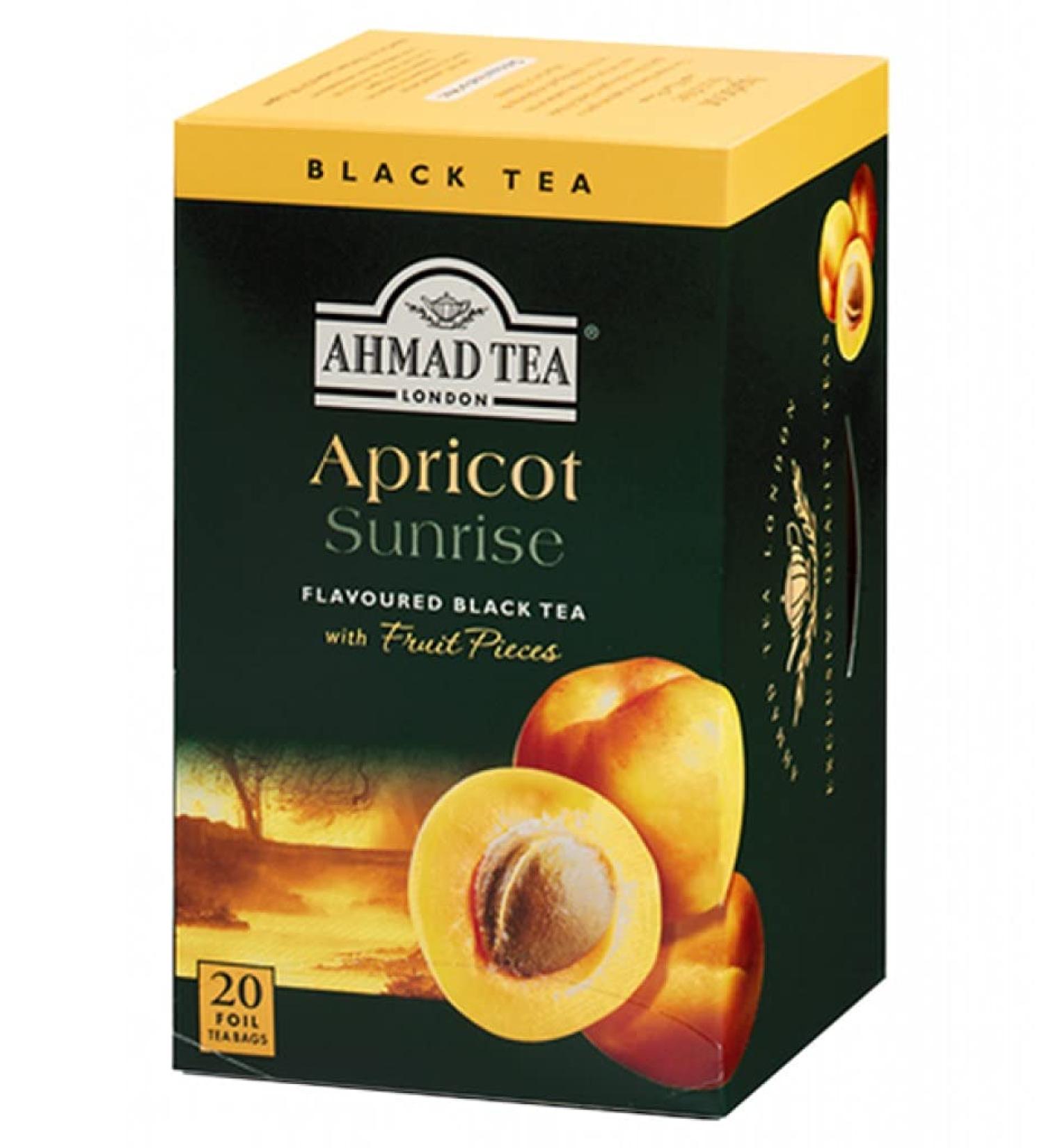 HOP CAFE Ahmad Tea London - Ahmad Apricot Black Tea - 3 Boxes of 20 tea bags