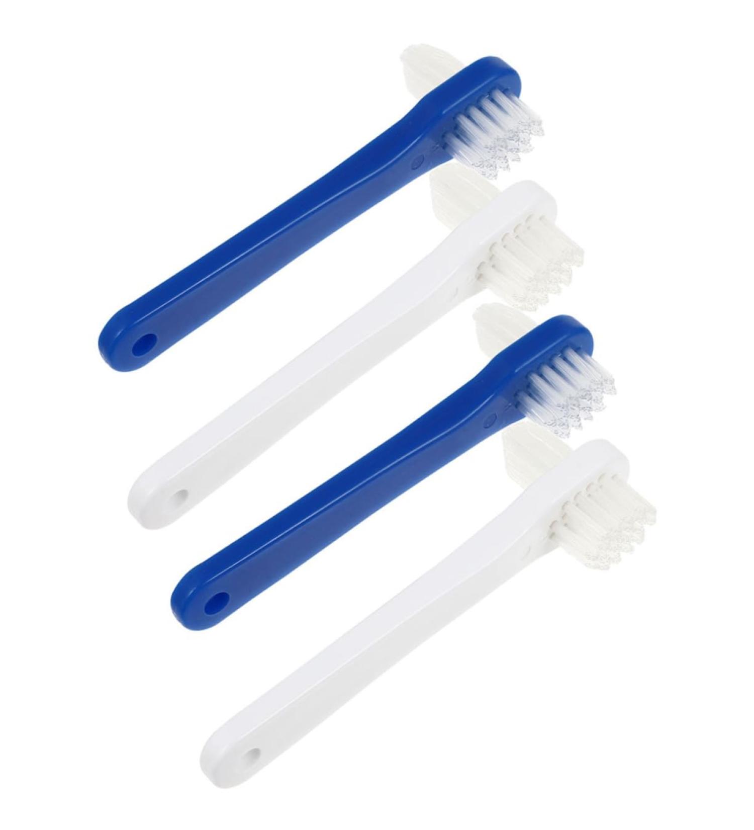 Magiclulu Double-Headed Toothbrush Set - 4 Piece Oral Care Tools for Prosthetic & Dental Hygiene - Buy Online on GoSupps.com