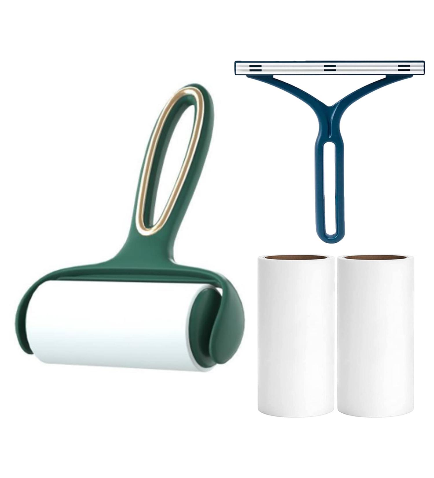 Extra Sticky Lint Roller & Pet Hair Remover Kit - 180 Sheets 3 Refills | Ideal for Dogs Cats Furniture Clothes & Car Cleaning - International Shipping Available - Buy Online on GoSupps.com