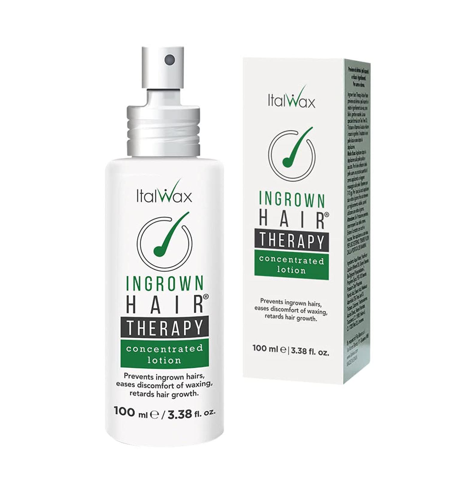 Italwax Ingrown Hairs Therapy Concentrated Lotion 100ml / 3.38fl.oz - Prevents and slows down ingrown hairs occurrence - Ideal for large surfaces 3.38 Fl Oz (Pack of 1)