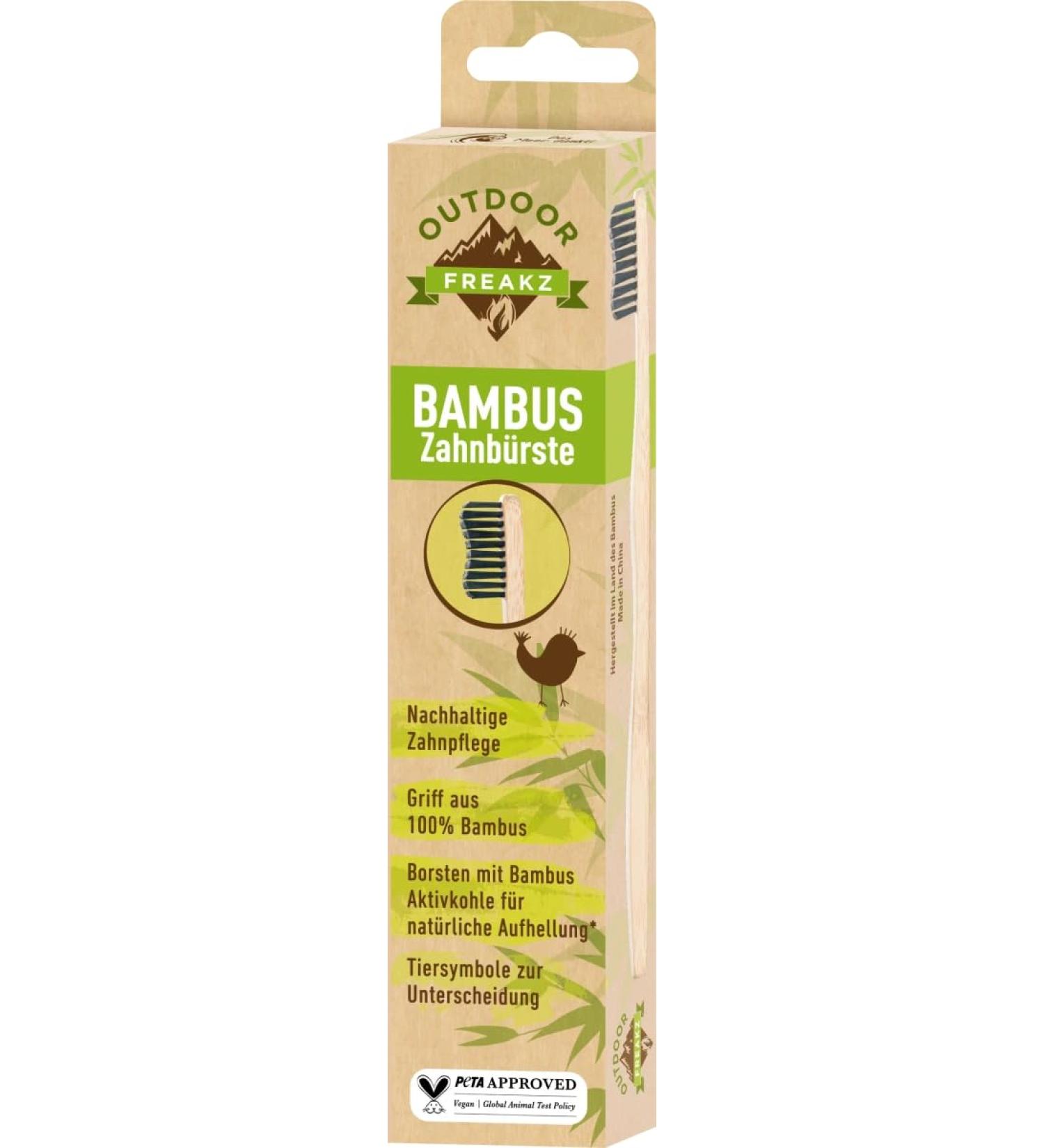 Buy Vegan Bamboo Toothbrush - Medium Eco-Friendly & Sustainable - 1 Count (International Shipping - Buy Online on GoSupps.com