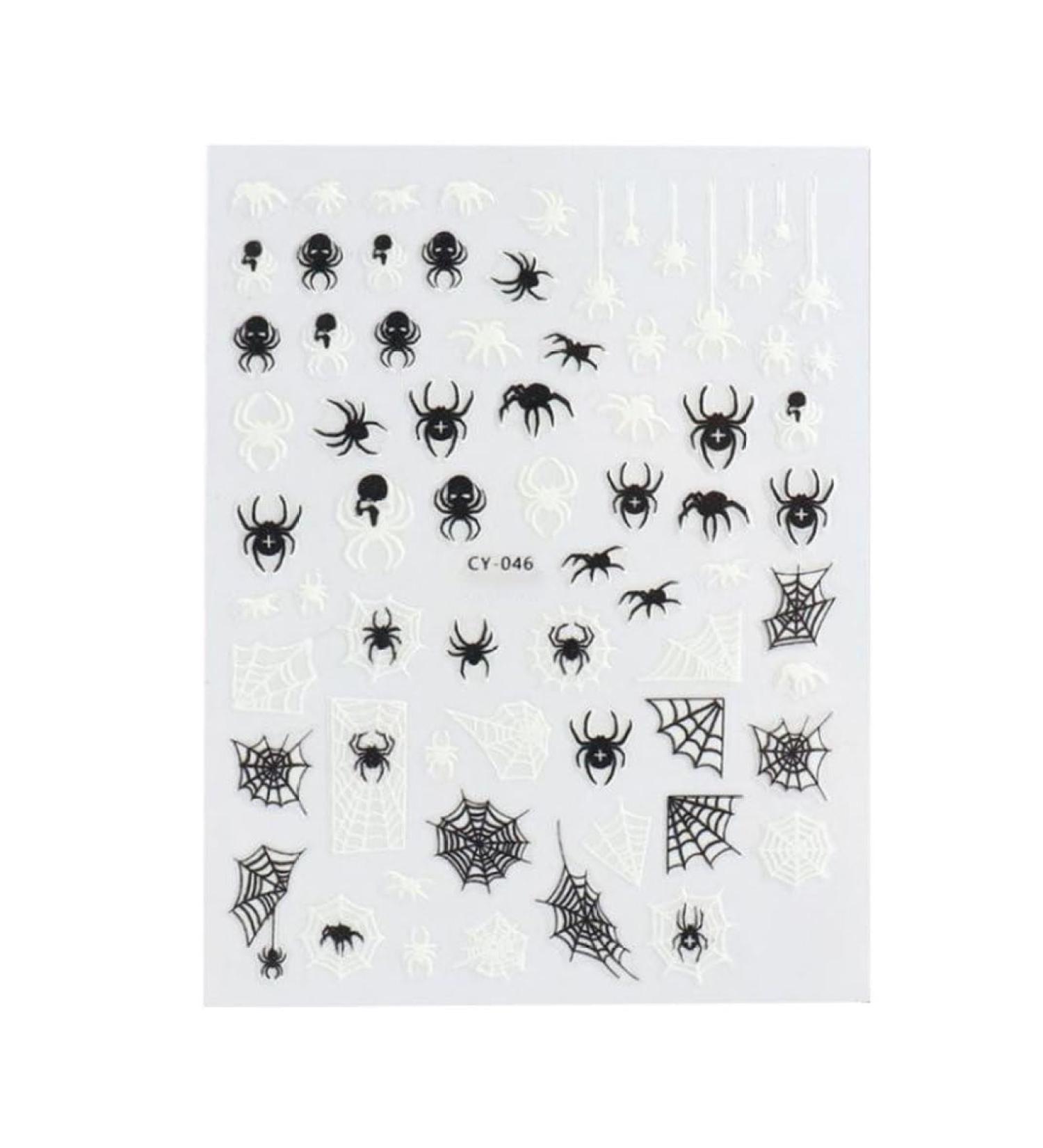 Halloween Nail Sticker Adhesive 3D Luminous Little Monster Nail Art Accessories for Women Style1. - Buy Online on GoSupps.com