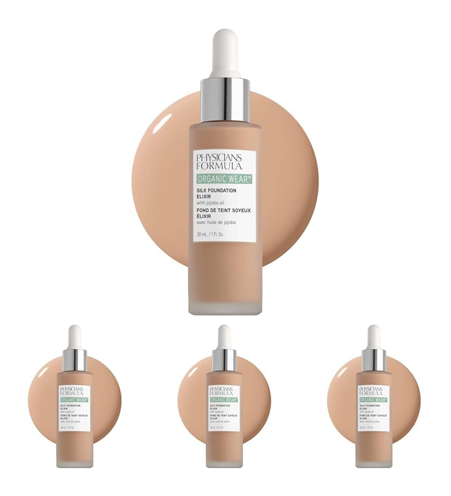Buy Physicians Formula Organic Wear All Natural Liquid Foundation Elixir - Light Full Coverage | Dermatologist Tested | Pack of 4 - International Shipping Available - Buy Online on GoSupps.com