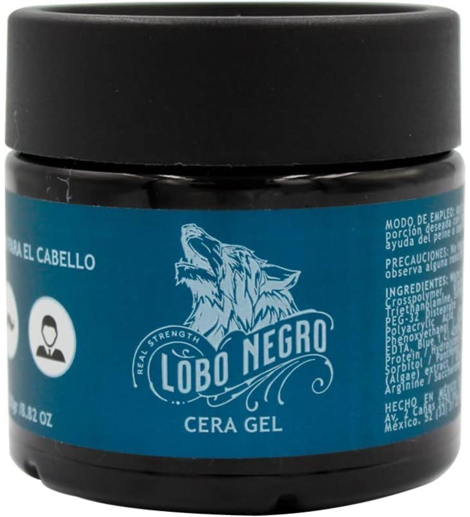 Buy Lobo Negro Cera Wax Gel 250g - Premium Styling Gel for Strong Hold - Free International Shipping - Buy Online on GoSupps.com