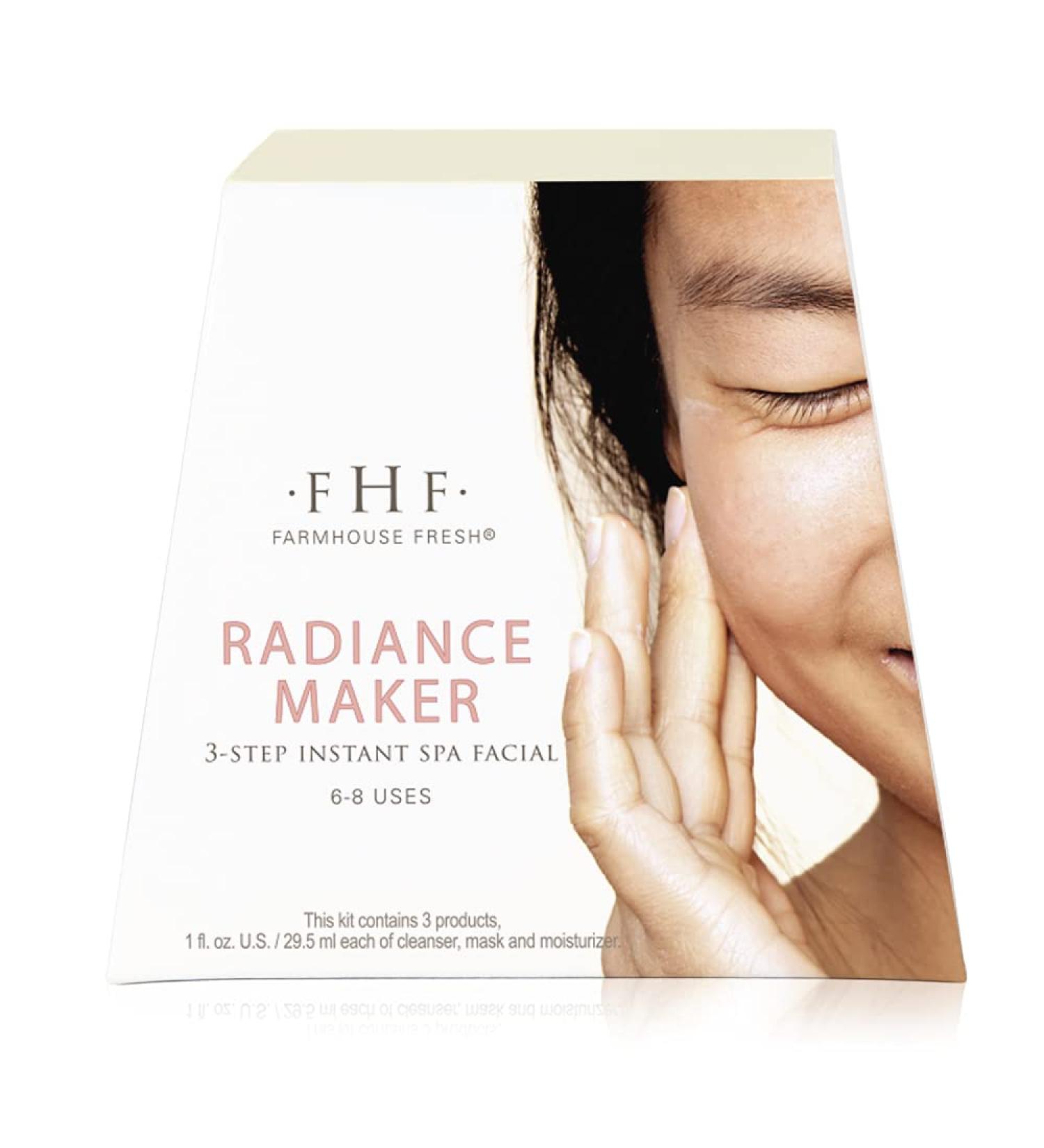 FarmHouse Fresh Radiance Maker 3-Step Instant Spa Facial Kit - Revitalize Your Skin | International Shipping Available - Buy Online on GoSupps.com