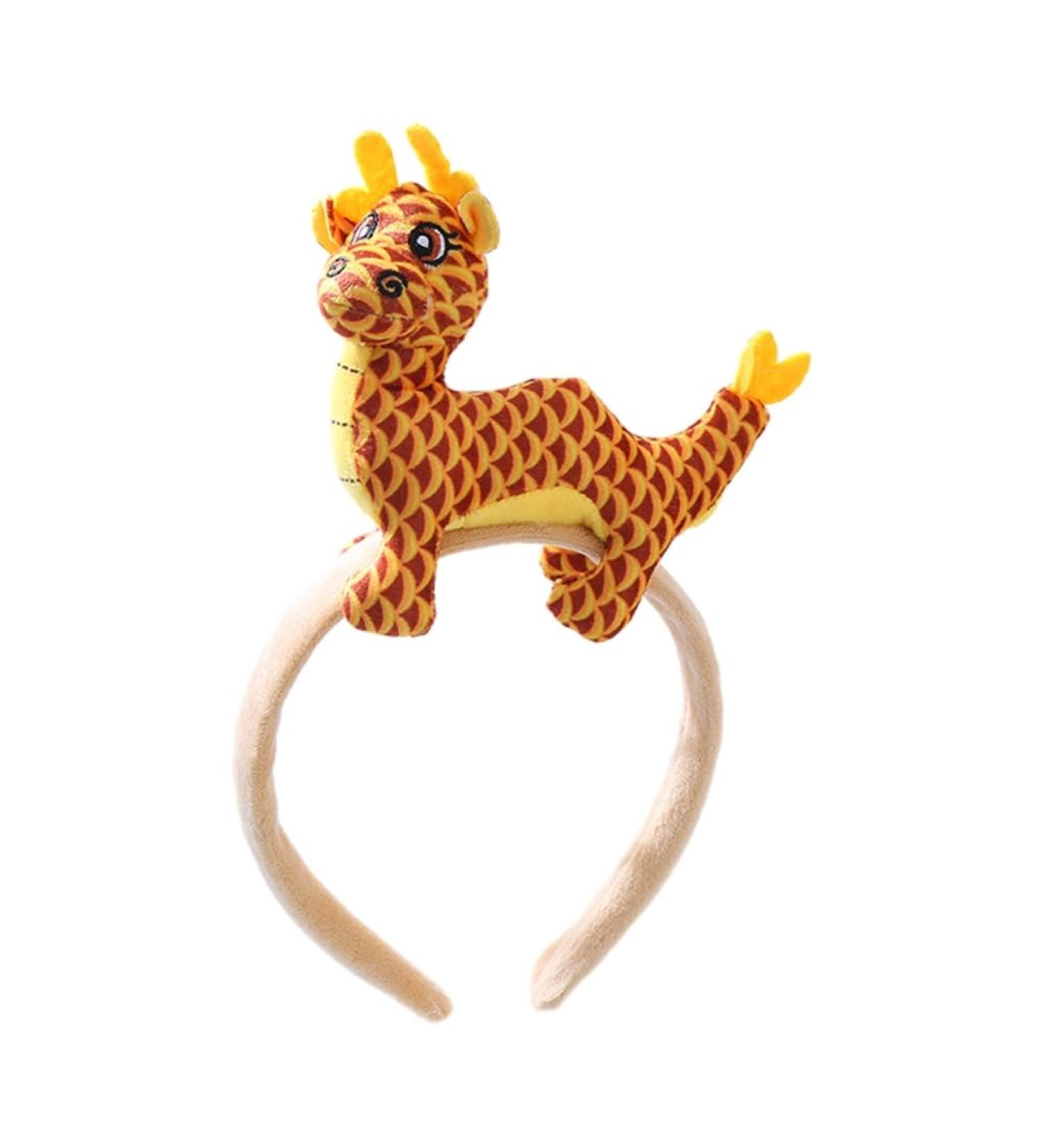 TQUXNGA Cartoon Stuffed Dragon Shape Hairband Photography Hair Holder New Year Party Headband for Girls Women Multiple Color Gold - Buy Online on GoSupps.com
